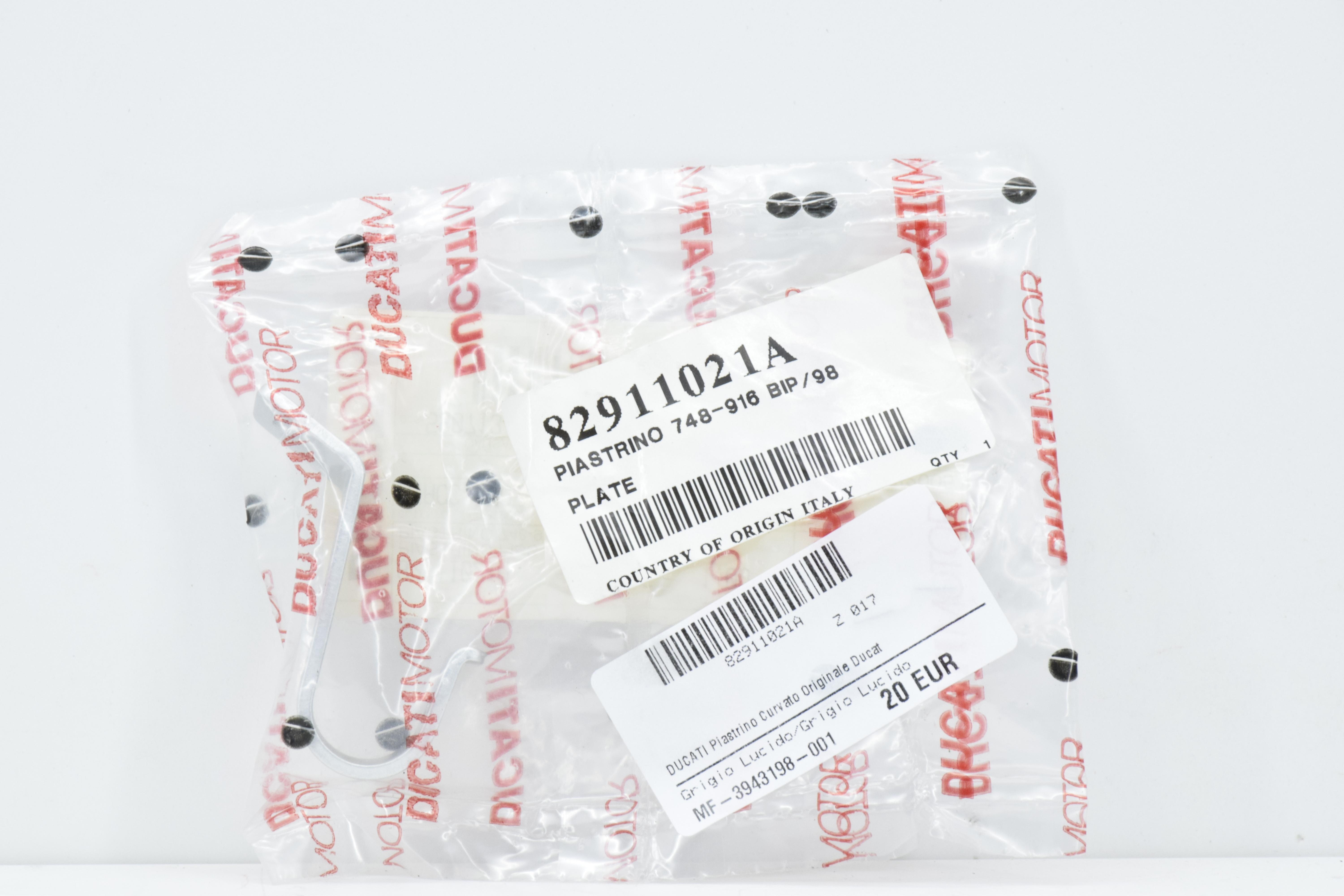 Piastrino Curvato Originale Ducati 748 916 82911021A