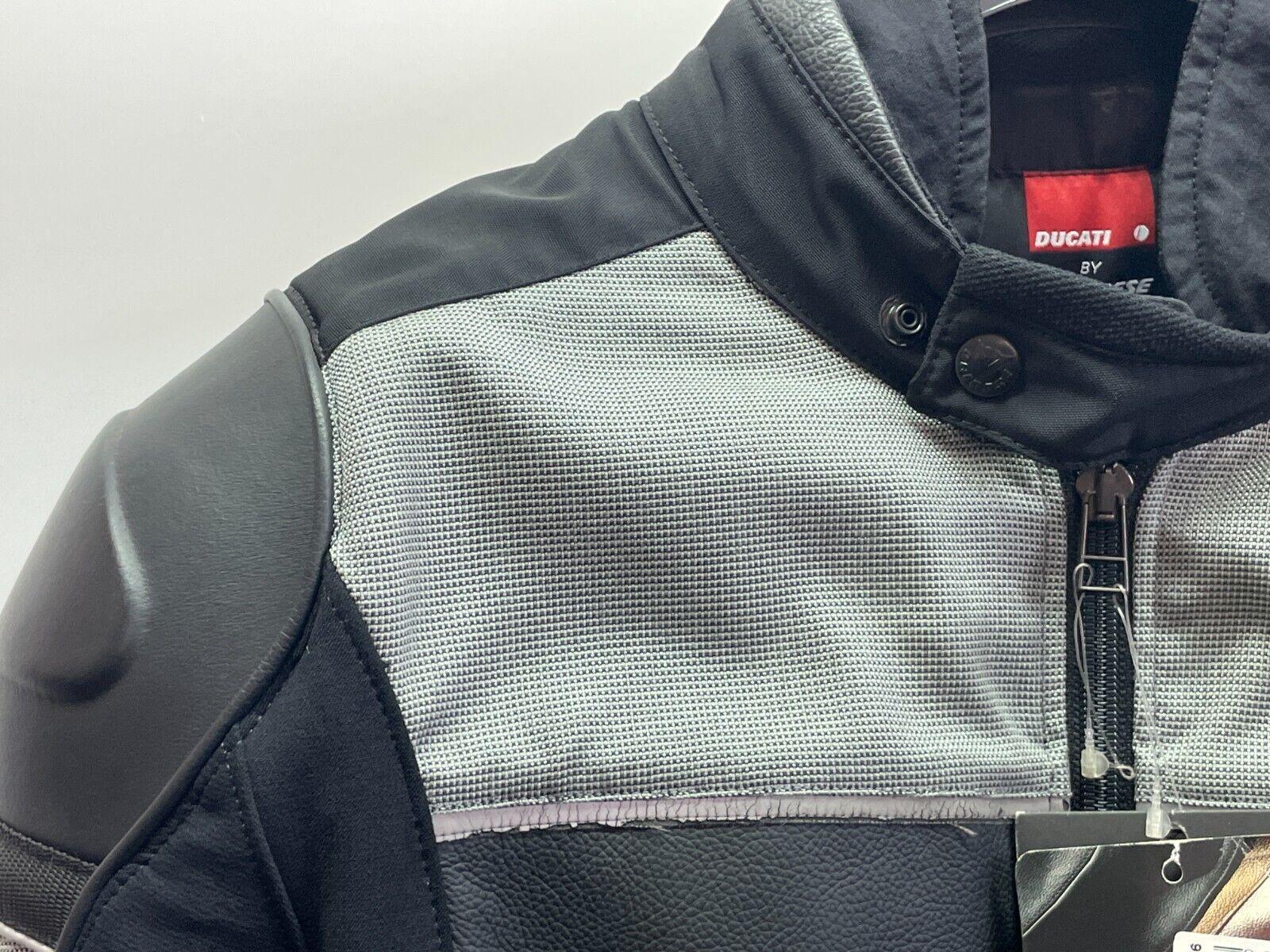 Giubbotto da Moto Vintage Dainese Ducati Hi-Tech Tex Argento Nero TG. 54 3