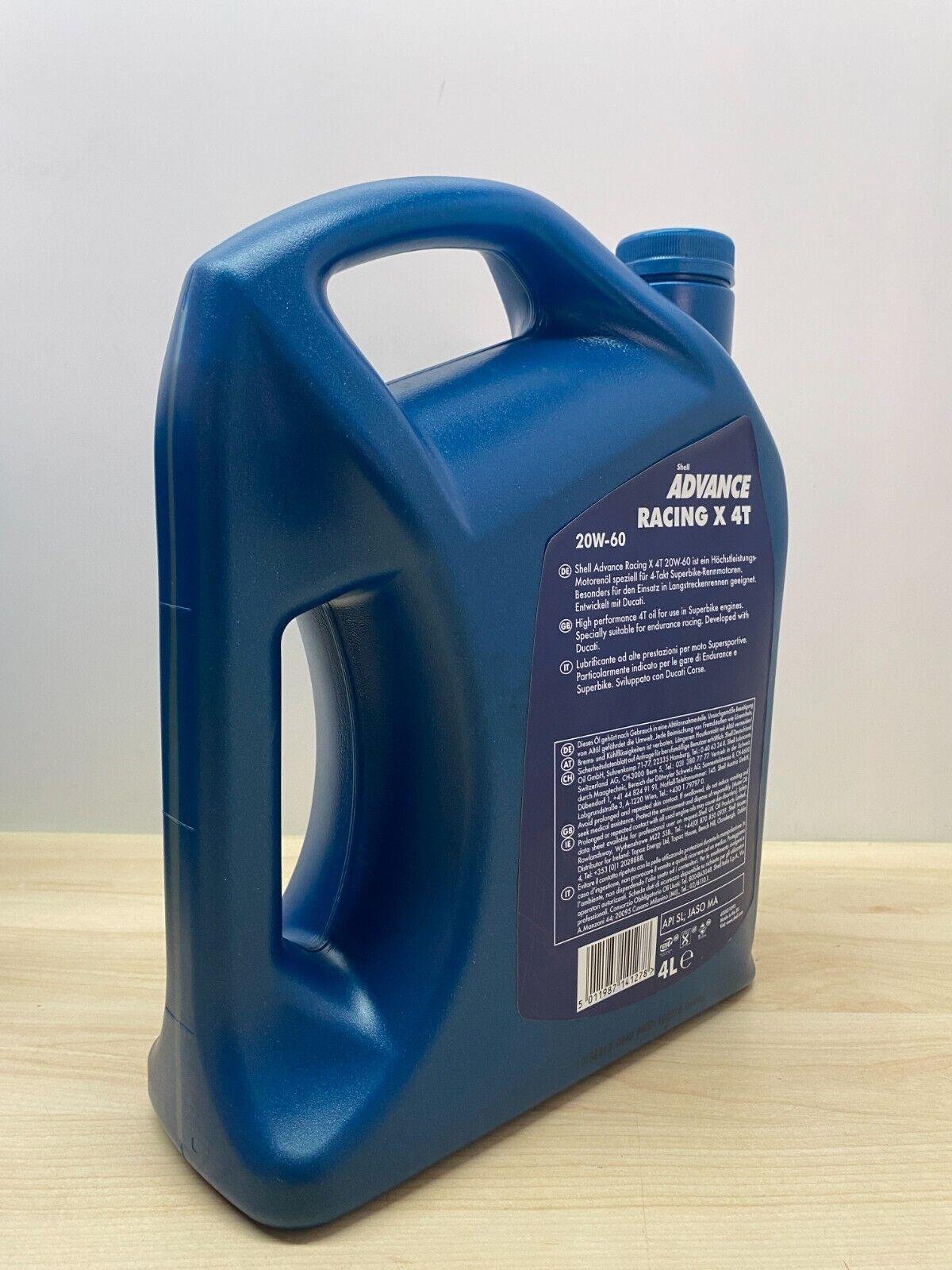 4L Olio Alte Prestazioni Shell Advance Racing X 4T 20W-60 Fully Synthetic