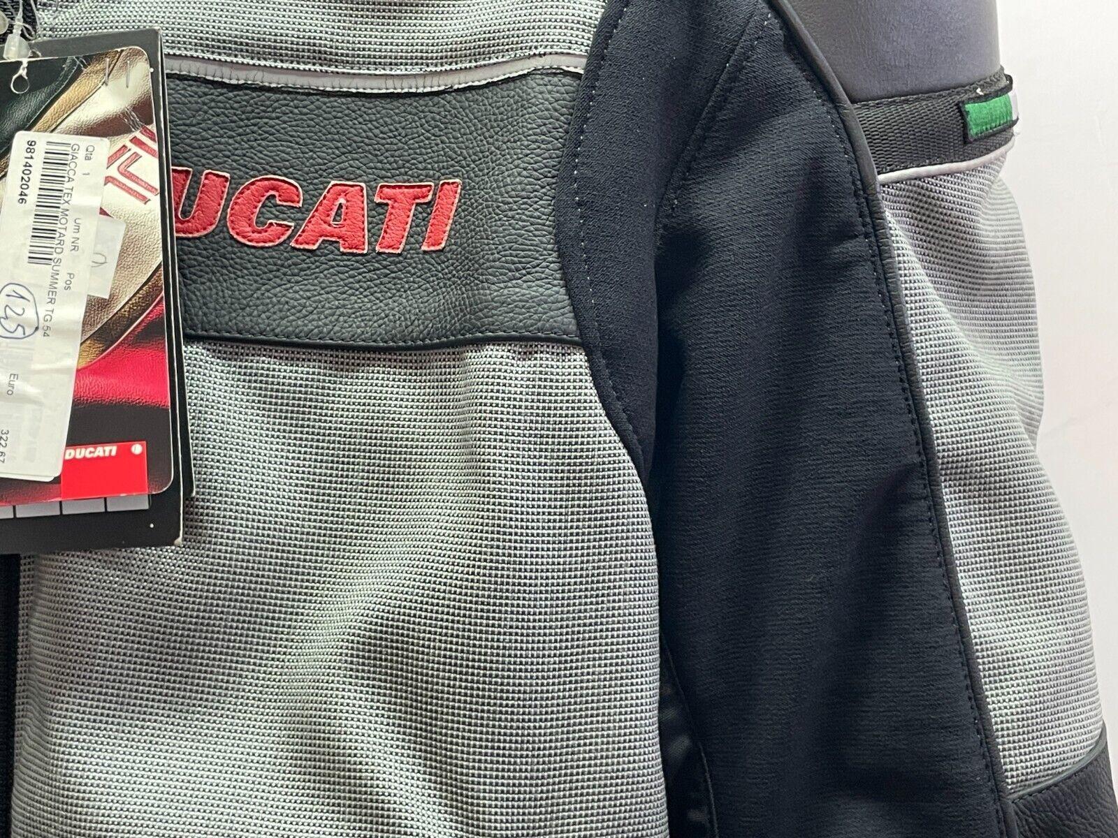 Giubbotto da Moto Vintage Dainese Ducati Hi-Tech Tex Argento Nero TG. 54 3