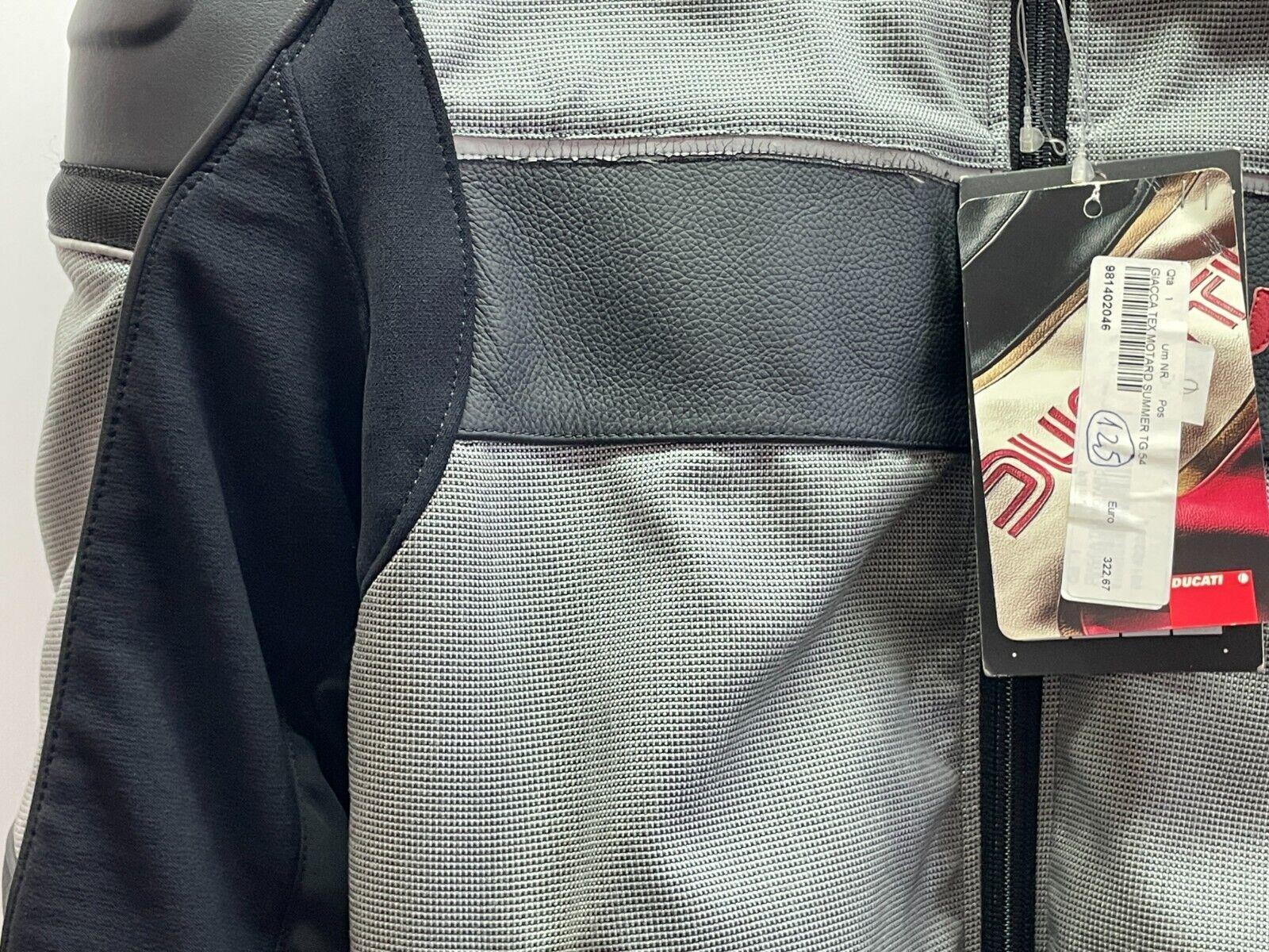 Giubbotto da Moto Vintage Dainese Ducati Hi-Tech Tex Argento Nero TG. 54 3