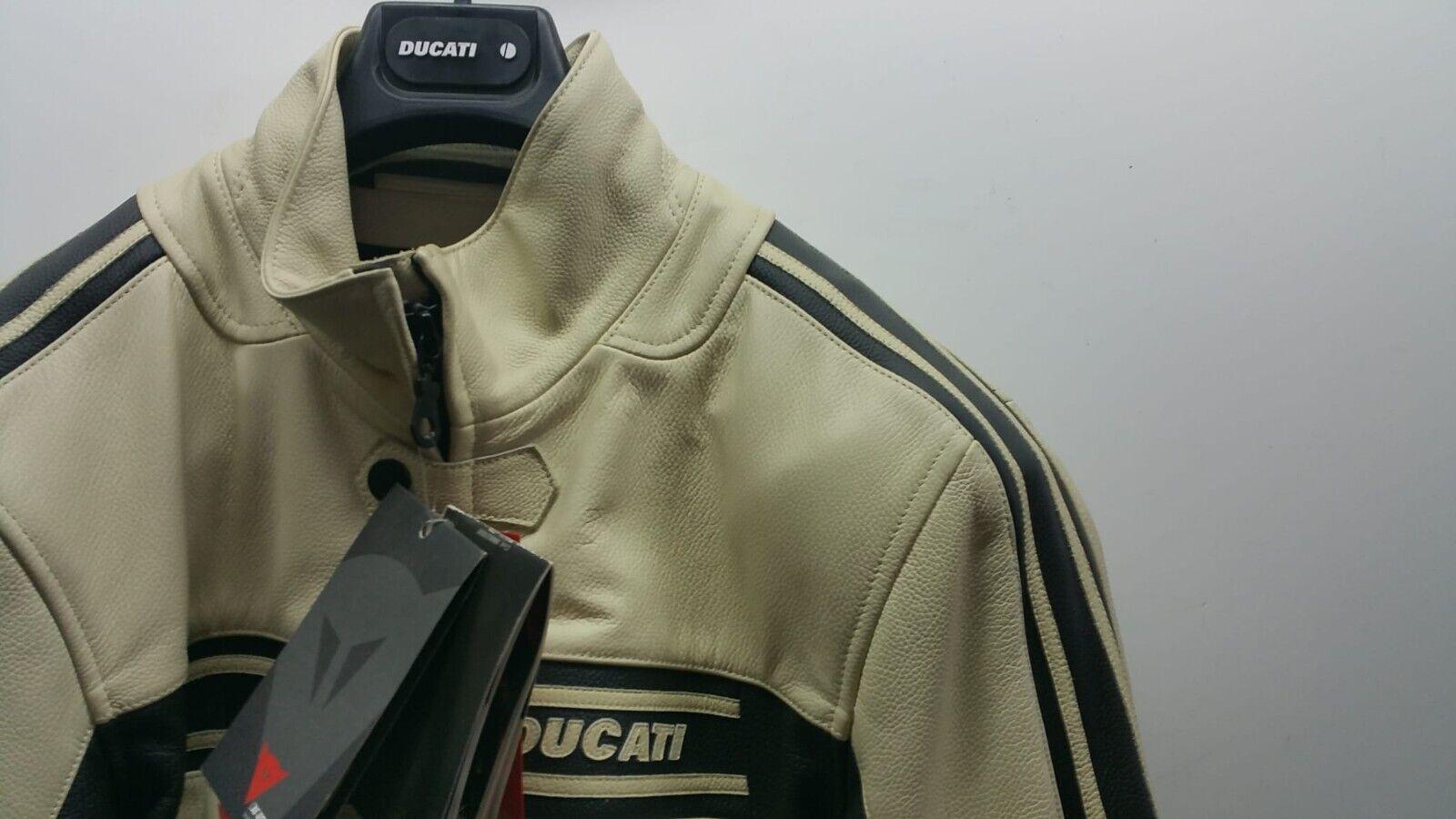 ducati giubbotto vintage dainese leather jacket lady tg.44 beige-nero 982507244 - foto 4