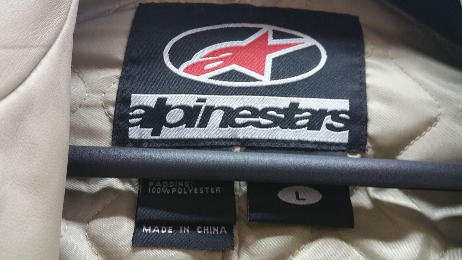 alpinestars giubbotto vintage in pelle crema alpinestars stella holly lthr  31122429l - foto 4