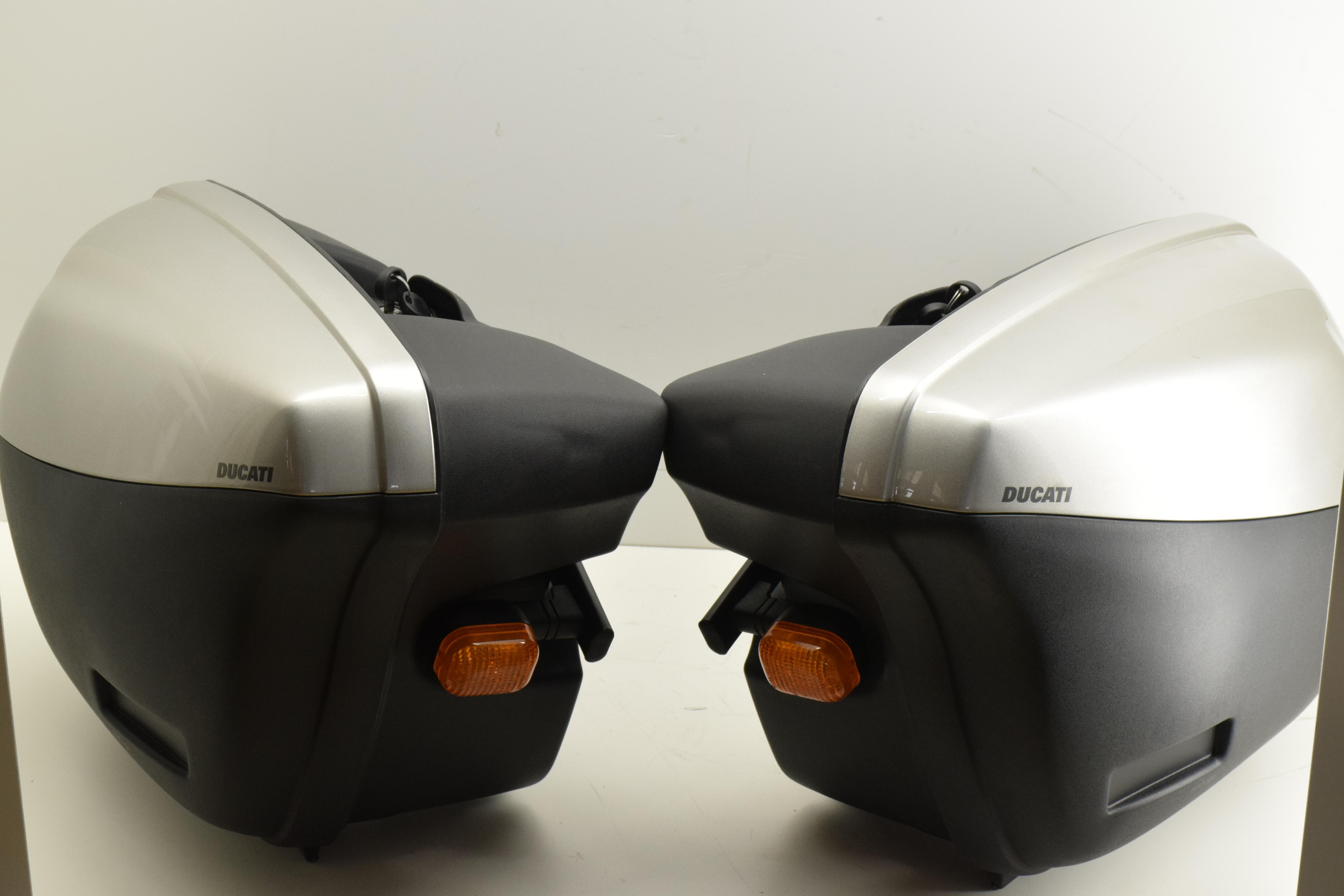 ducati coppia borse laterali grigie originali ducati st2 st4 99 03 96722001ah - foto 5