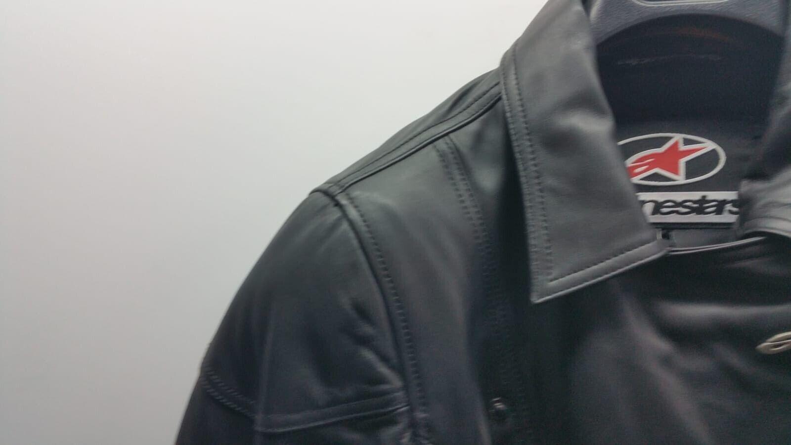 alpinestars giubbotto moto vintage alpinestars 4w holly jacket in pelle tg. l  31122410l - foto 3