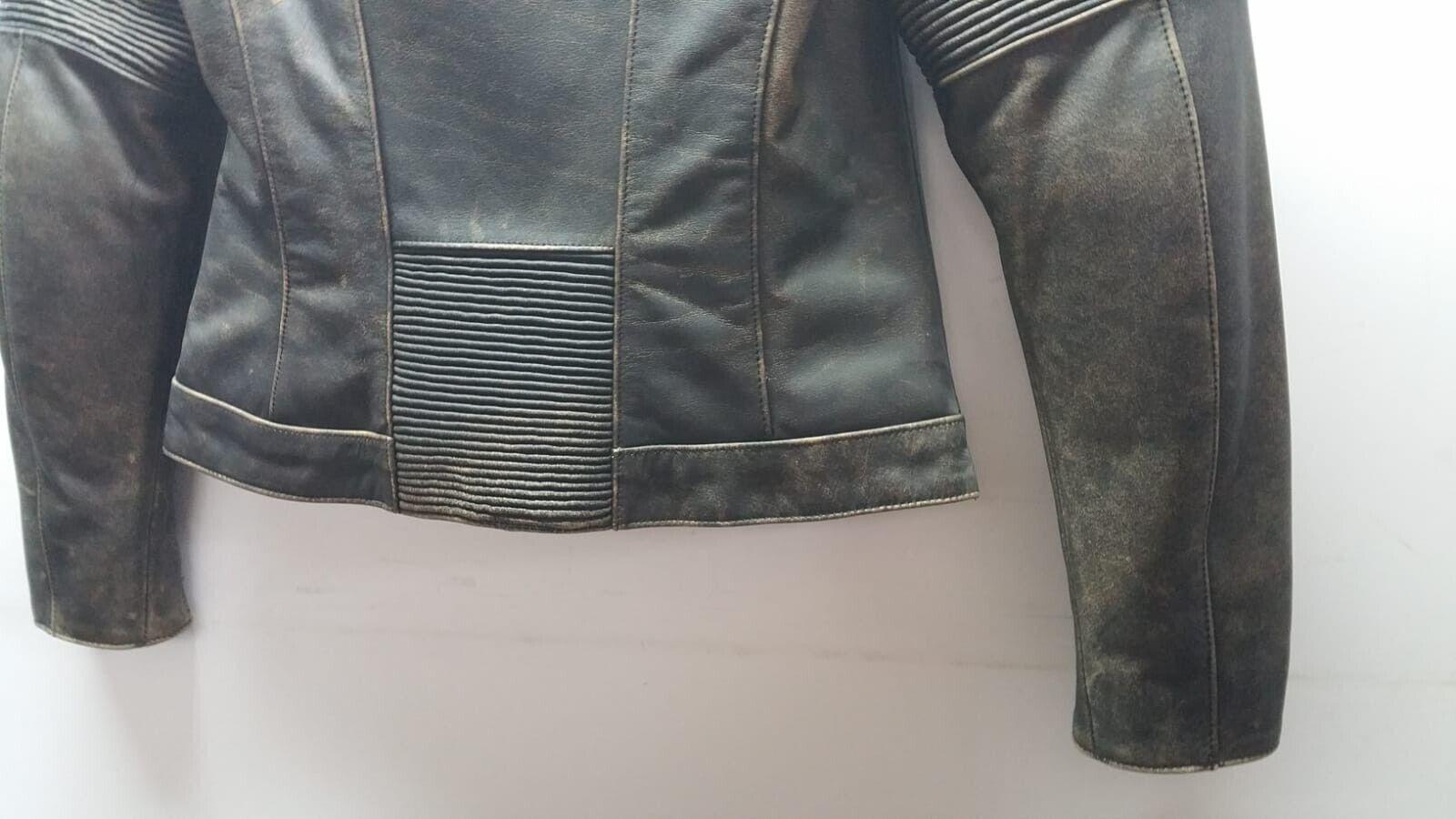 alpinestars giubbotto da moto vintage alpinestars 4wjd lather brawn tg. s  31130380s - foto 6