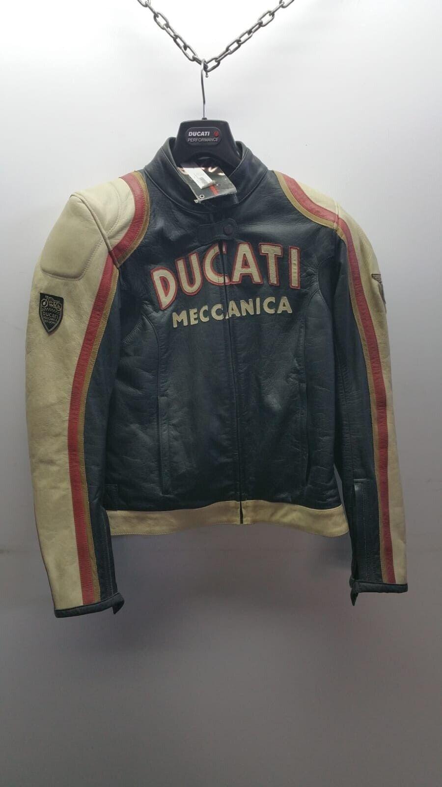 ducati giubbotto da moto vintage ducati old times lady tg. 44 pelle nera  982606014 - foto 1