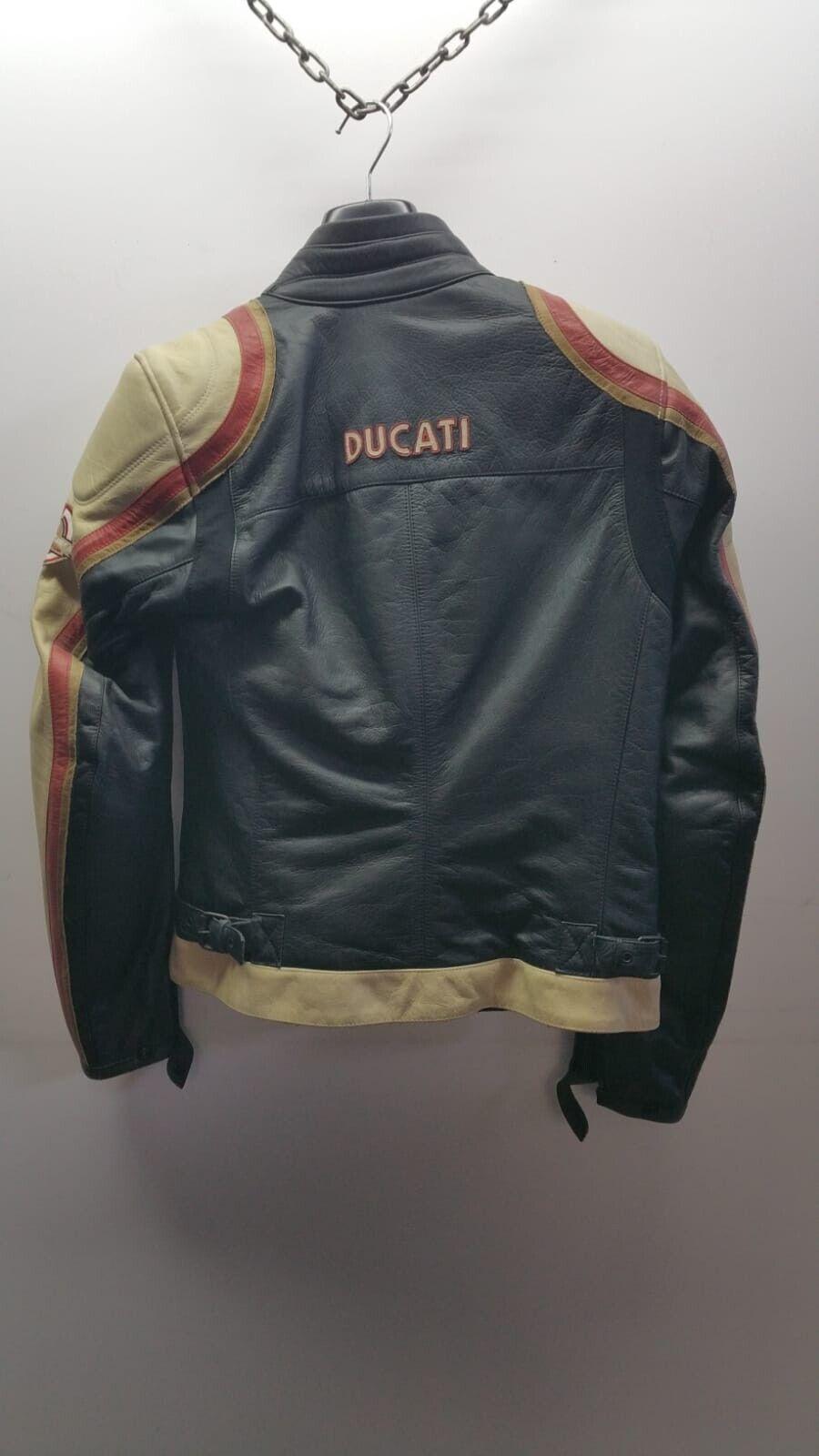 ducati giubbotto da moto vintage ducati old times lady tg. 44 pelle nera  982606014 - foto 2
