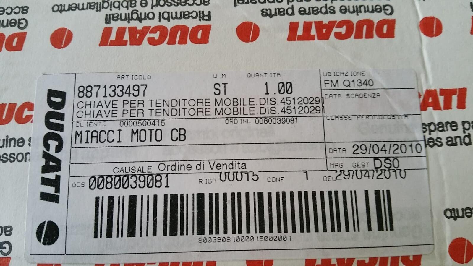 ducati chiave per tensionamento cinghia originale ducati 887133497 - foto 3