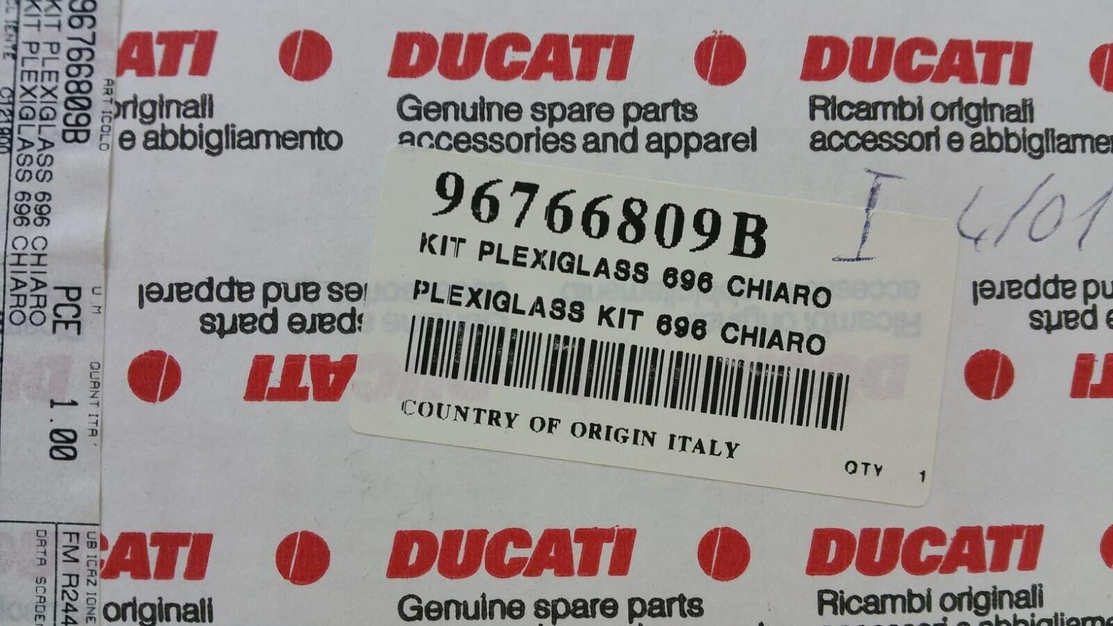 ducati kit parabrezza pexiglass chiaro originale ducati 696 96766809b - foto 5