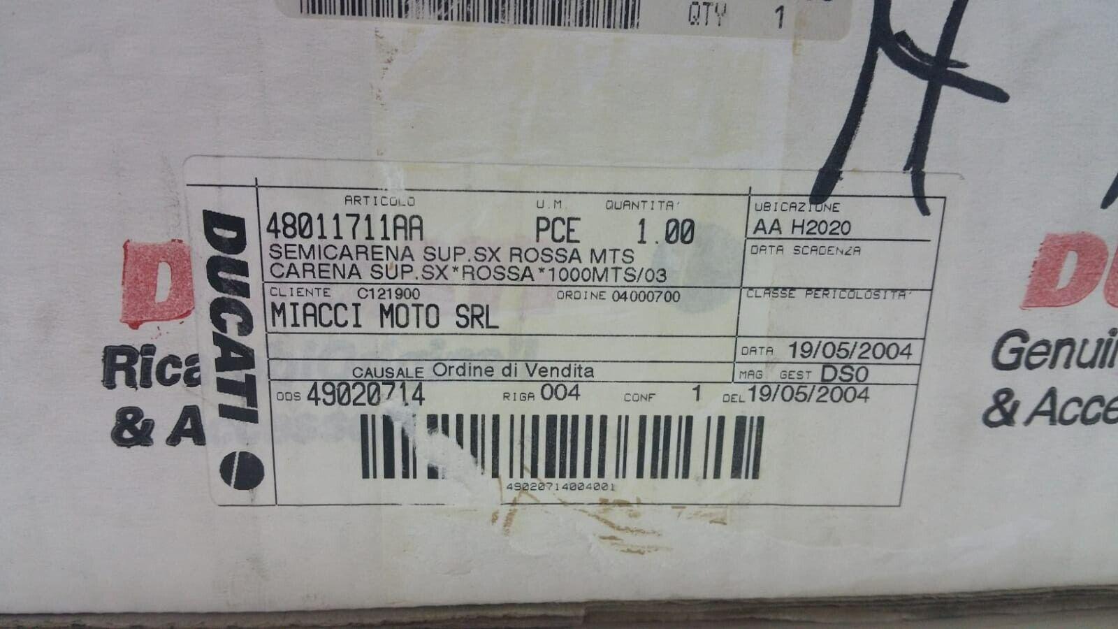 ducati carena superiore sinistra originale ducati multistrada 1000  48011711aa - foto 6