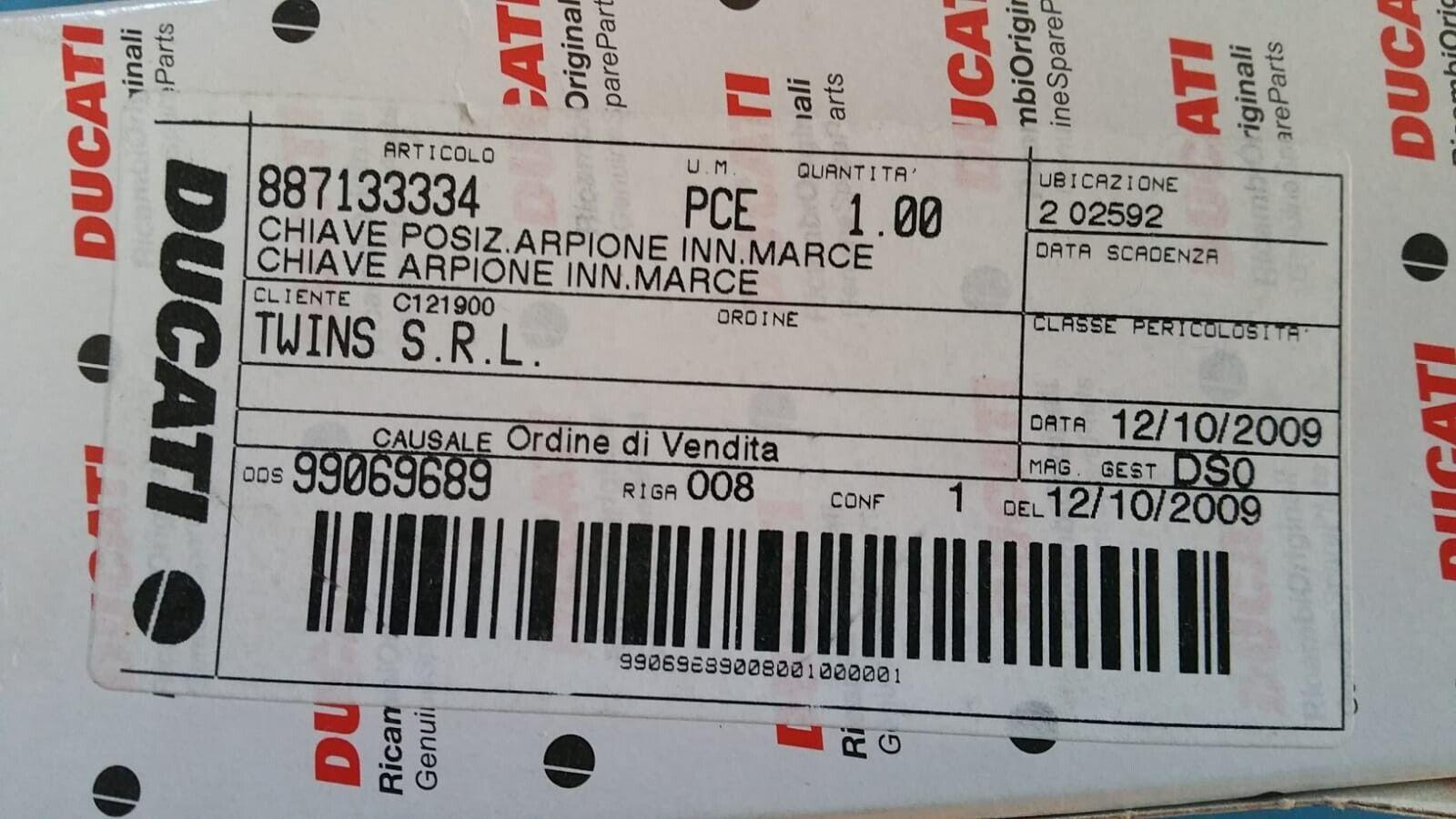 ducati chiave posizionamento arpione marce originale ducati 887133334 - foto 3