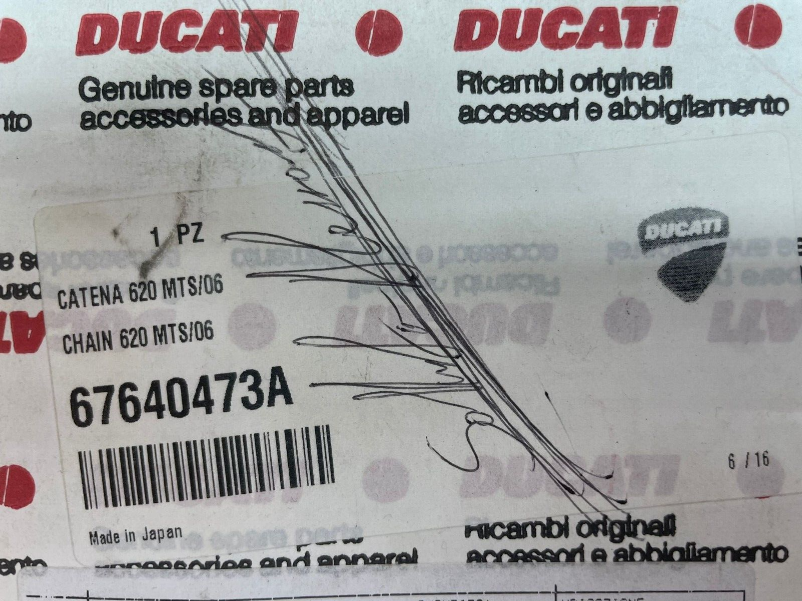ducati catena chiusa 108 maglie originale ducati monster 620 2006 67640473a - foto 4 ducati catena chiusa 108 maglie originale ducati monster 620 2006 67640473a - foto 4
