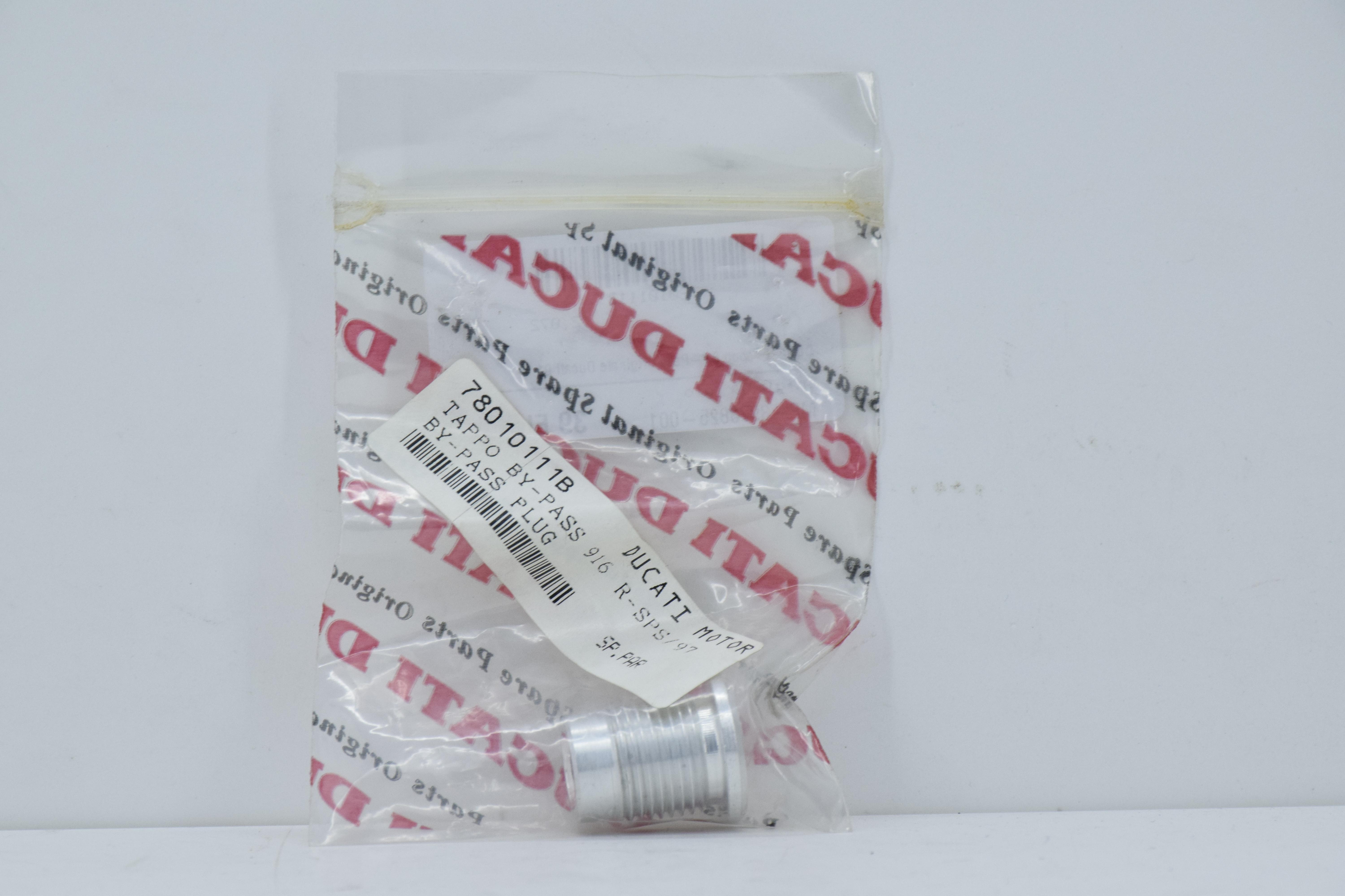 ducati tappo alluminio by-pass originale ducati 916sps 916r 78010111b - foto 4