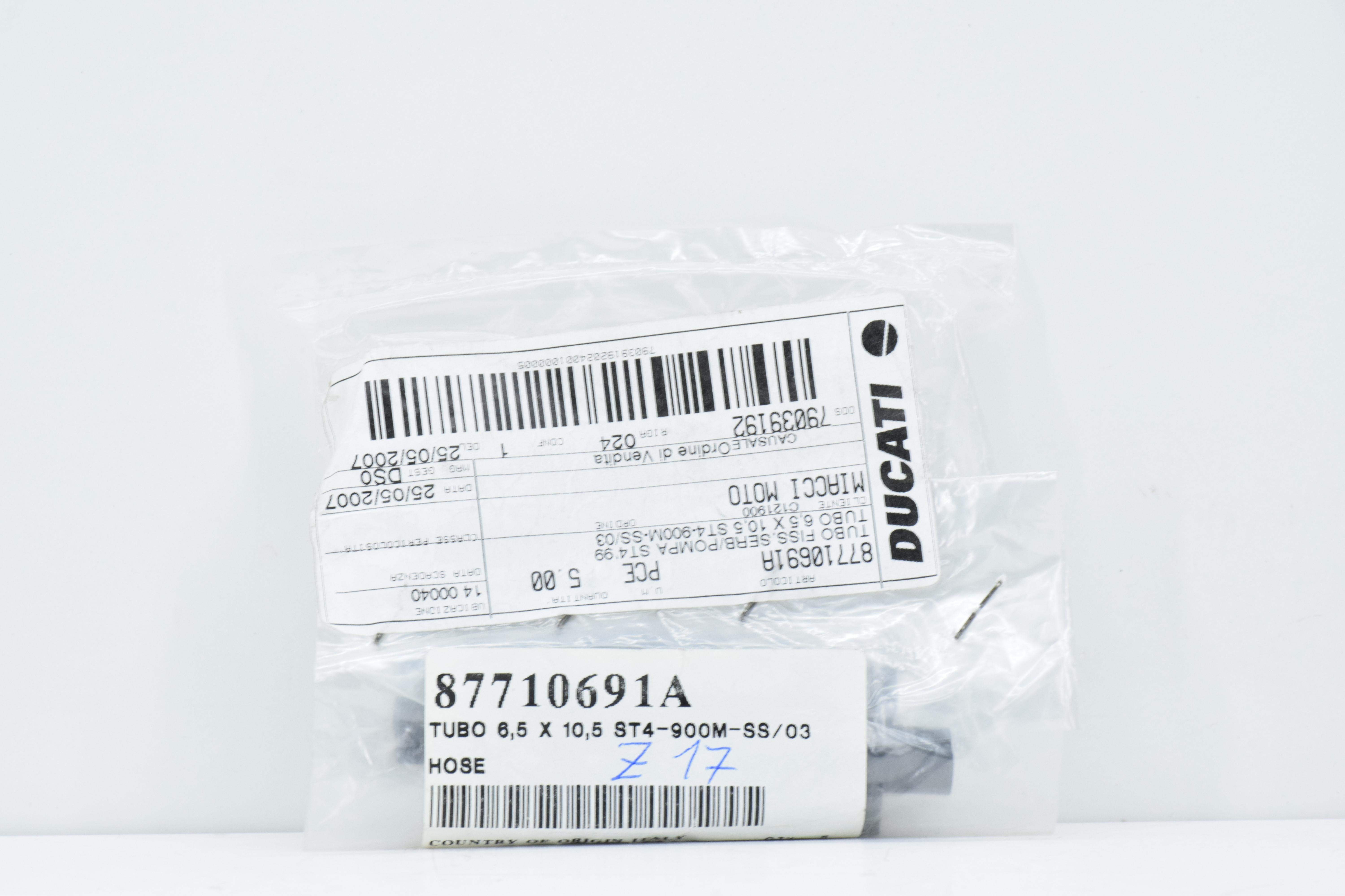 ducati tubo vaschetta olio originale ducati 6.5x10,5 87710691a - foto 1