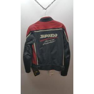 Giubbotto vintage da moto in pelle  nasty nero rosso tg. m  p73479m
