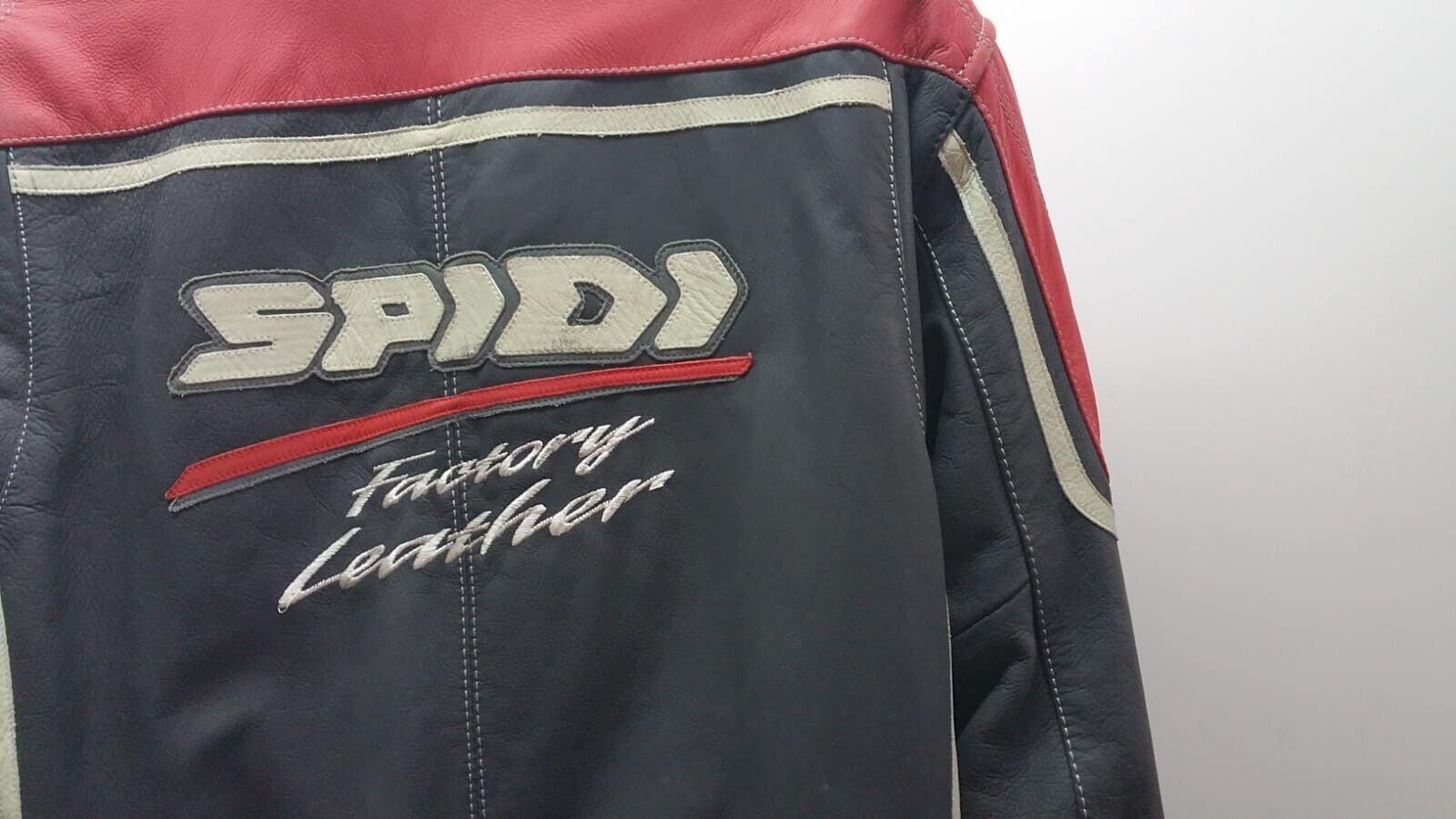 spidi giubbotto vintage da moto in pelle spidi nasty nero rosso tg. m  p73479m - foto 6