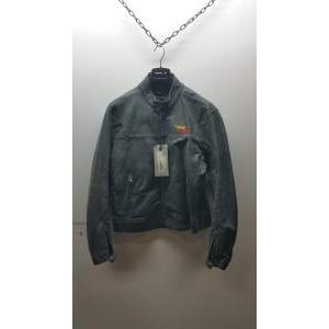 Giubbotto vintage in pelle nera originale  tg. l mf1000001601