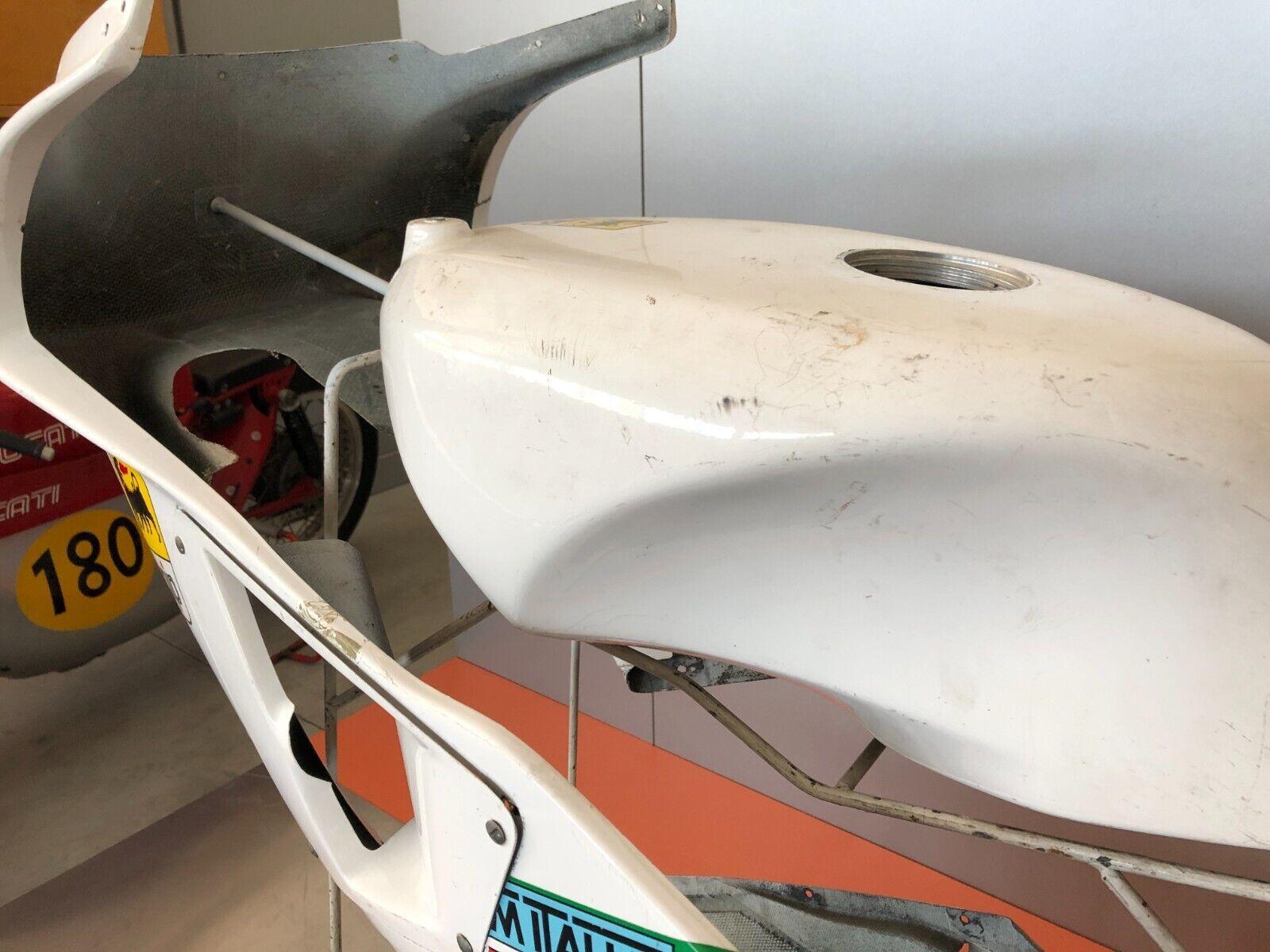 aprilia set carene carbonio piu ruota originali moto gp - team aprilia 250 anno 1991 - foto 2