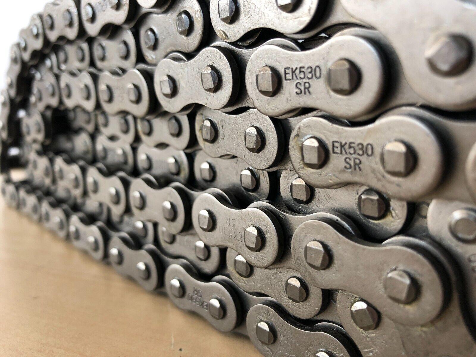  catena moto senza o-ring passo 530 ek motorcycle chain ek530sr - foto 2