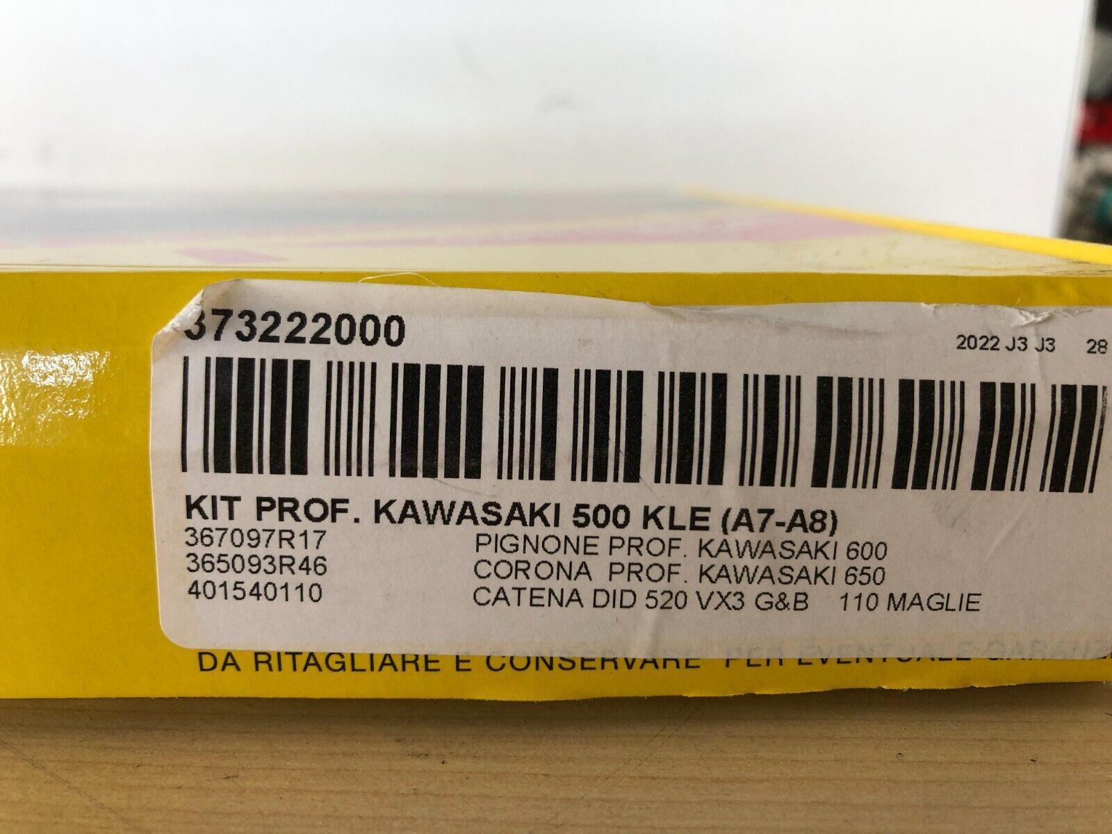 kawasaki kit catena originale did 520 vx3 per kawasaki 500 kle (a7-a8) . 373222000 - foto 2