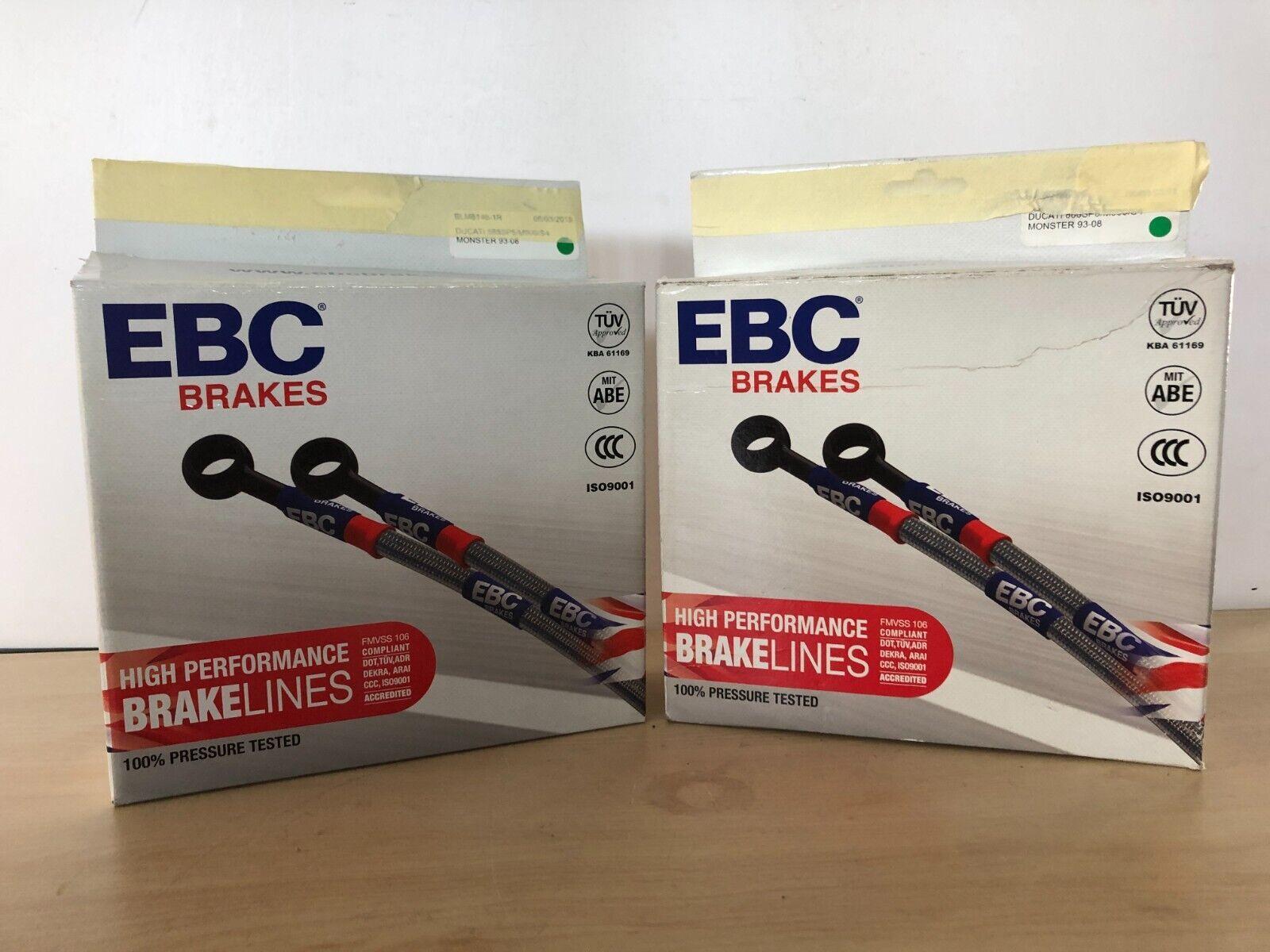 ducati coppia tubi freno anteriore in treccia ebc per ducati monster blm8146-1r - foto 6