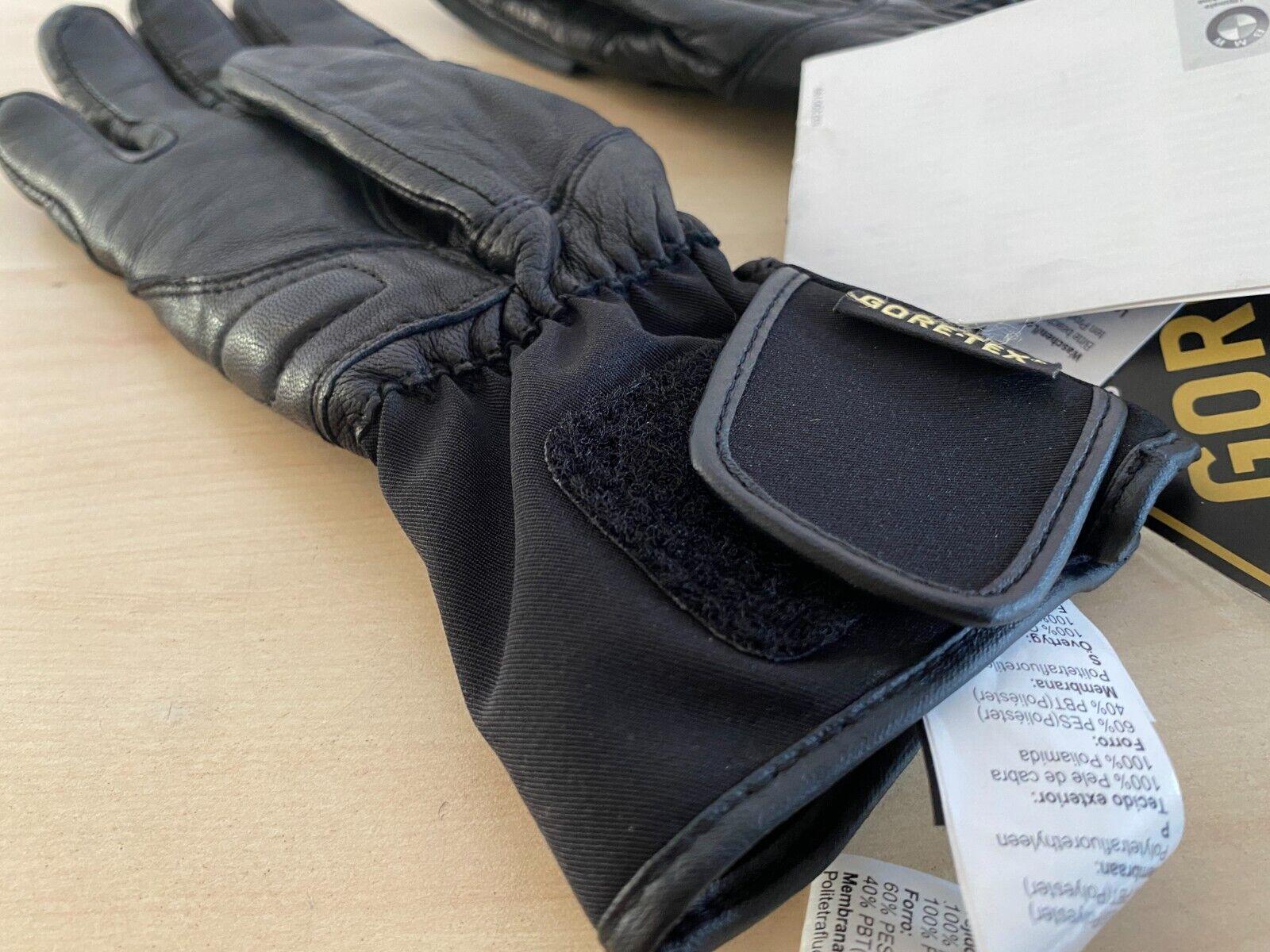 bmw guanti da moto neri in pelle e goretex originali bmw tg 6,5  76217717661 - foto 4