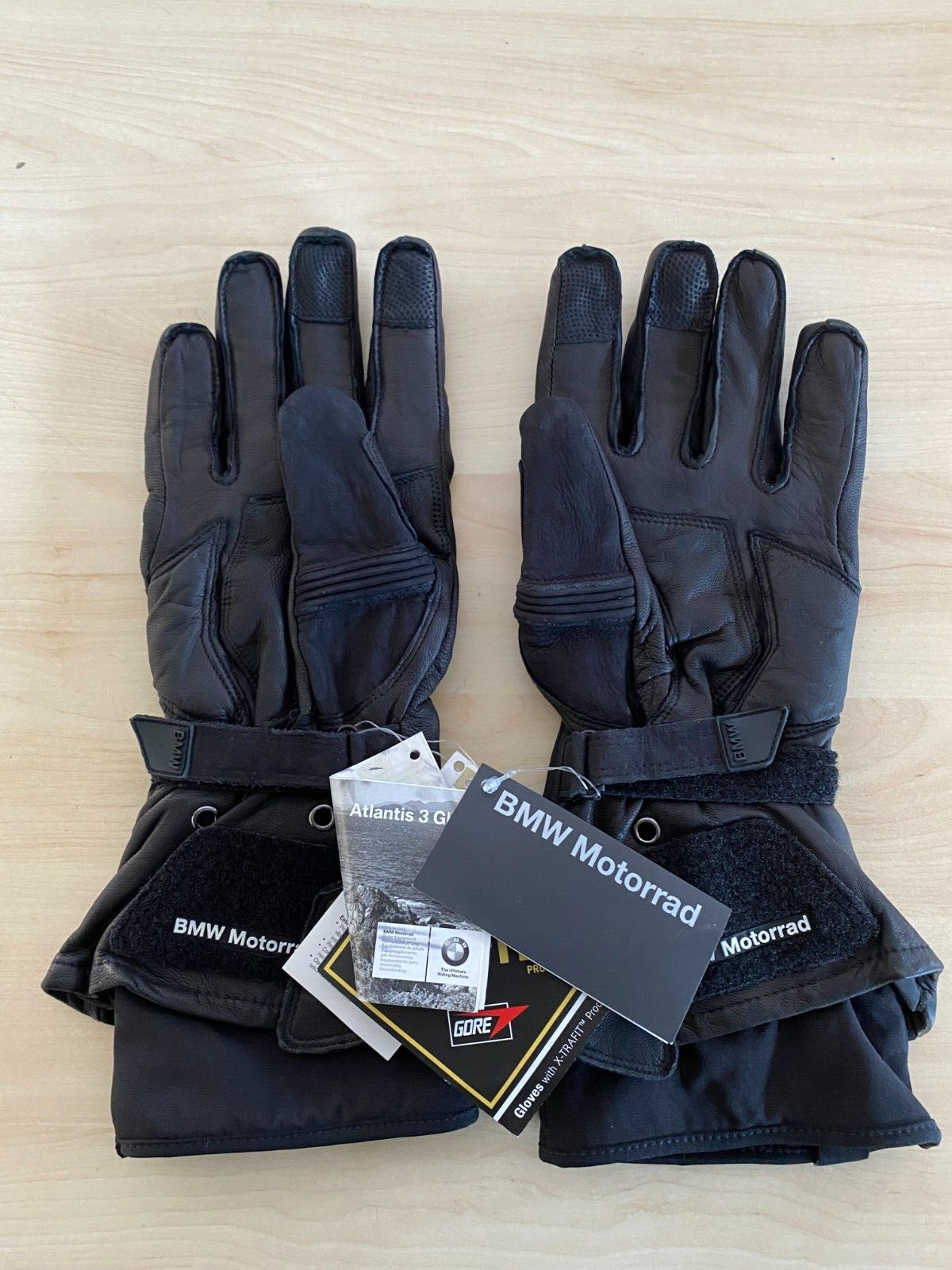 bmw guanti da moto neri in pelle e goretex originali bmw tg 11-11/2 cod. 76218520843 - foto 2