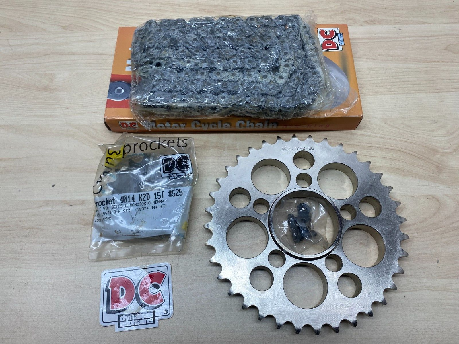 ducati kit catena corona e pignone dc 15/36/525 per ducati 916 cdck76000000 - foto 2