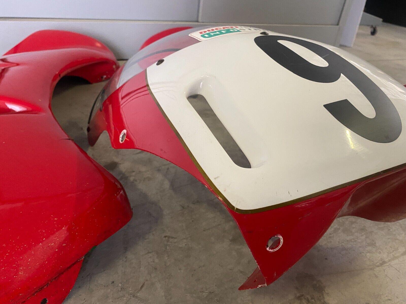 ducati carena vetroresina rossa dx sx e cupolino pista per ducati 851 888 - foto 6