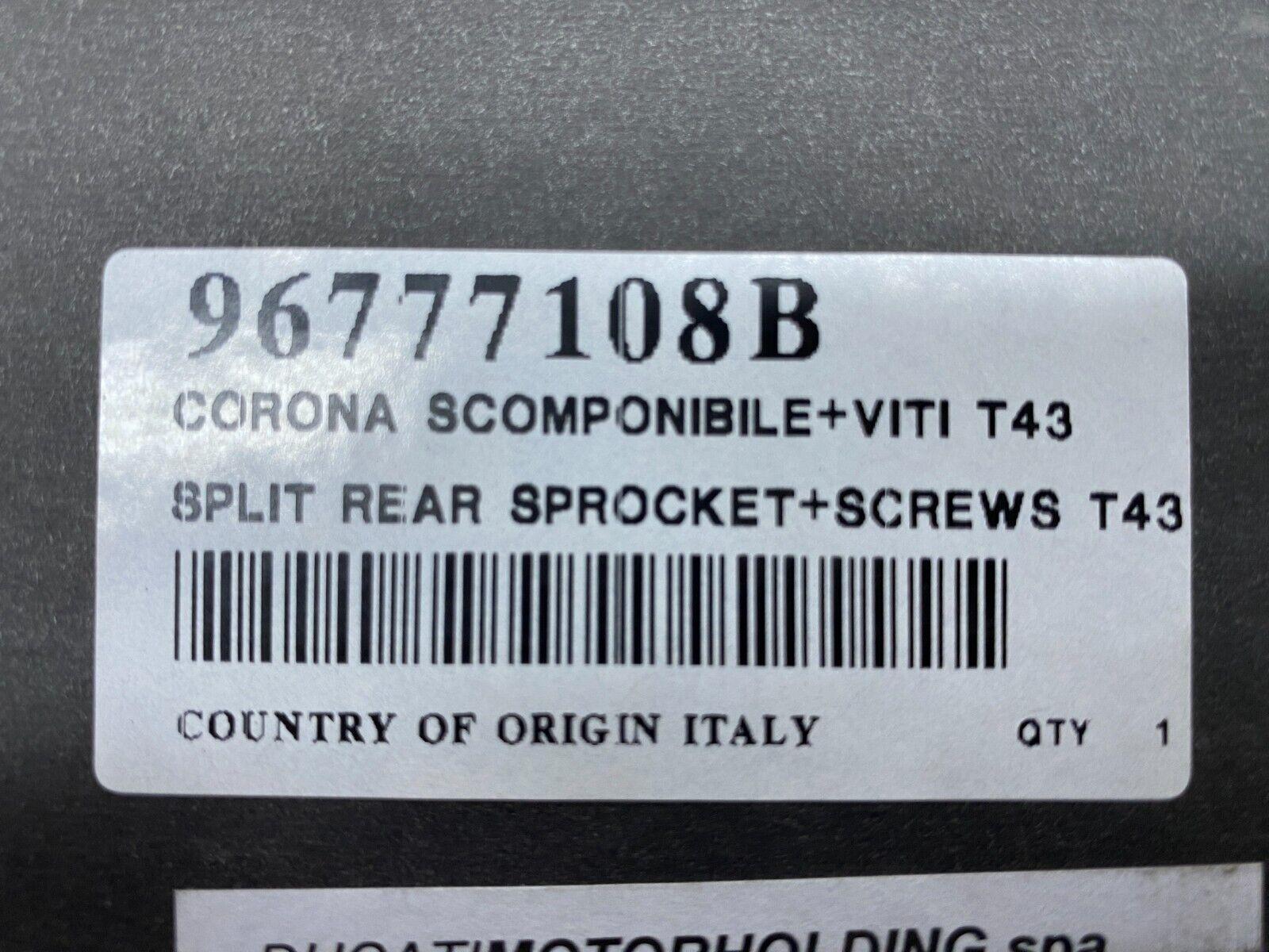 ducati corona scomponibile in ergal ducati performance 43 denti passo 520  96777108b - foto 6