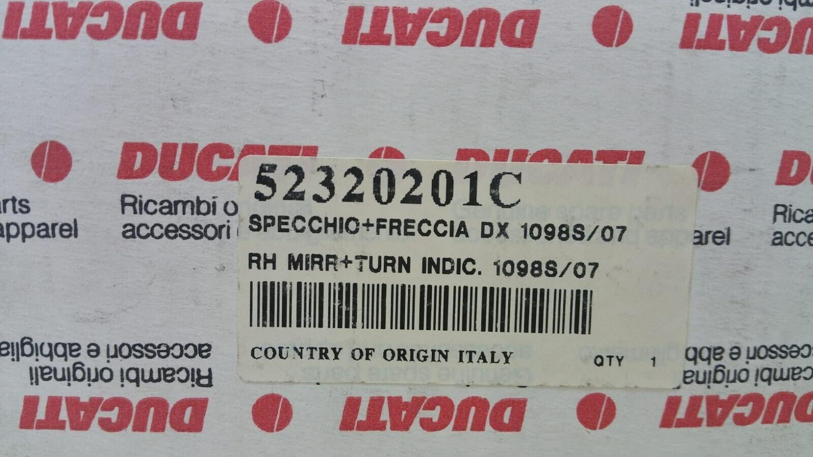 ducati specchio + freccia destro originale ducati 1098 2007 52320201c - foto 6