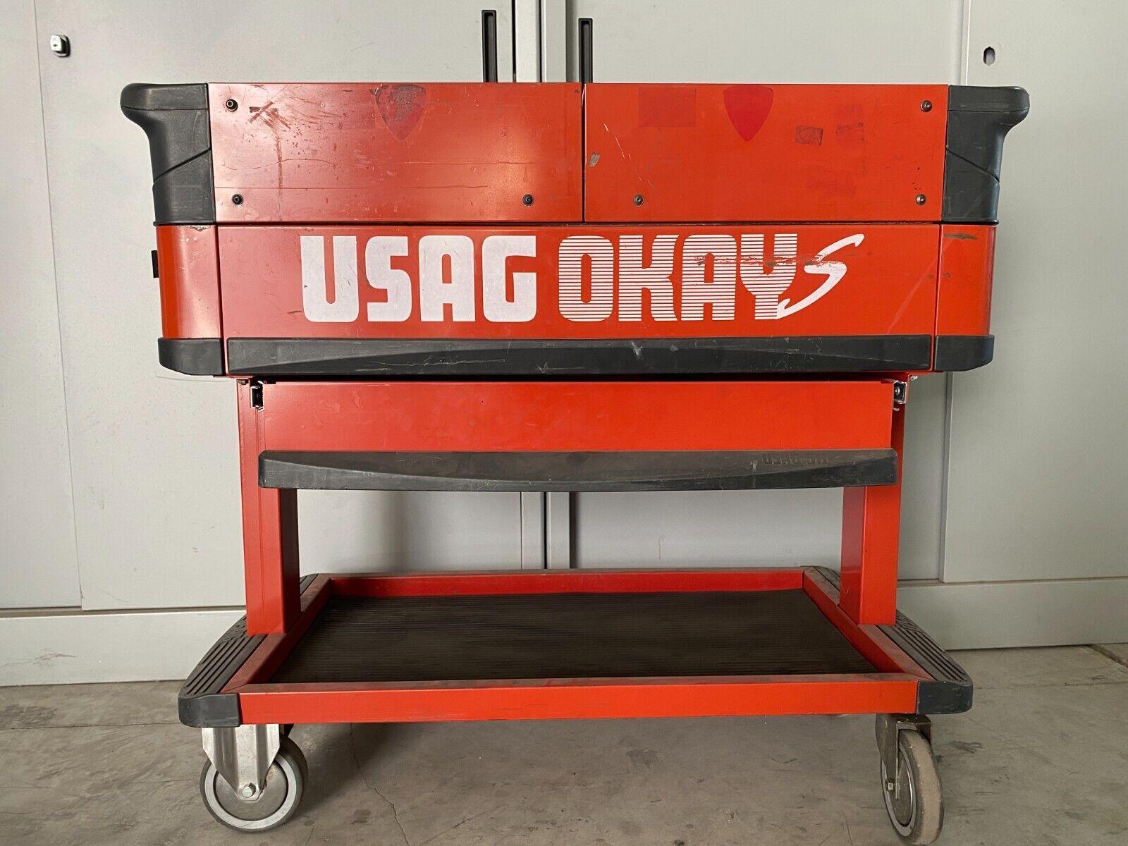  carrello officina portautensili rosso originale usag privo di attrezzi  4 - foto 1