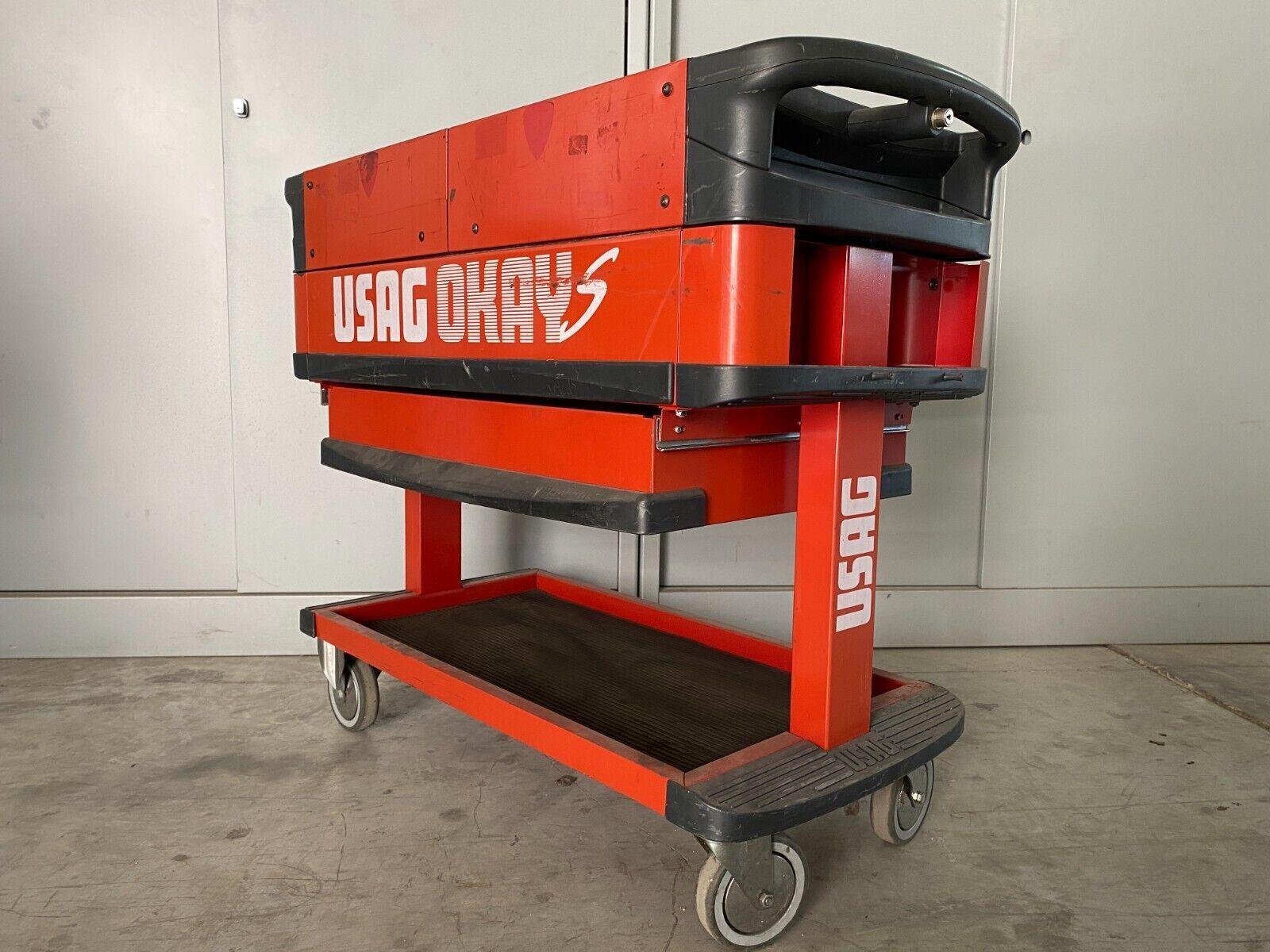  carrello officina portautensili rosso originale usag privo di attrezzi  4 - foto 2