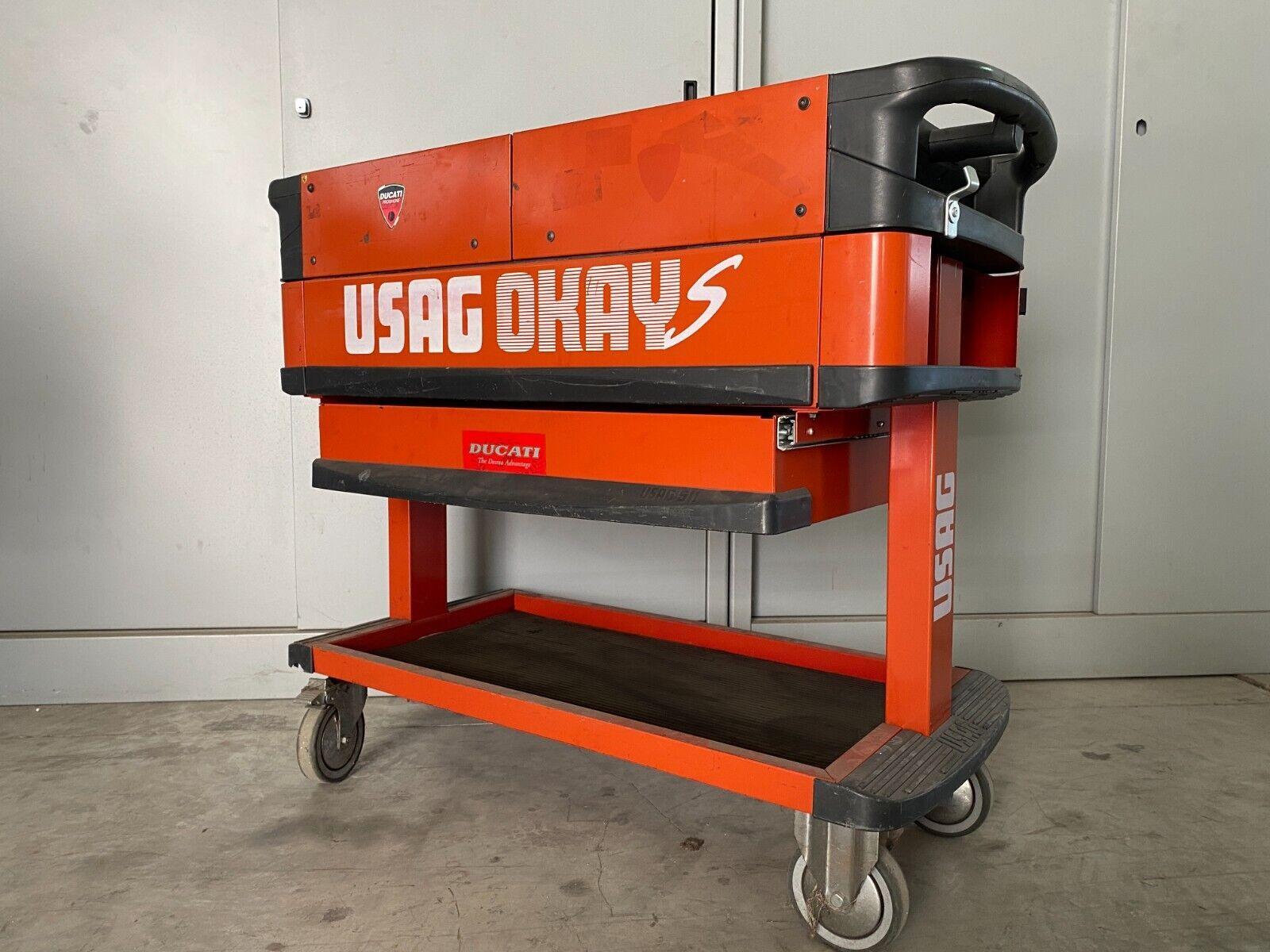  carrello officina portautensili rosso originale usag privo di attrezzi  4 - foto 6