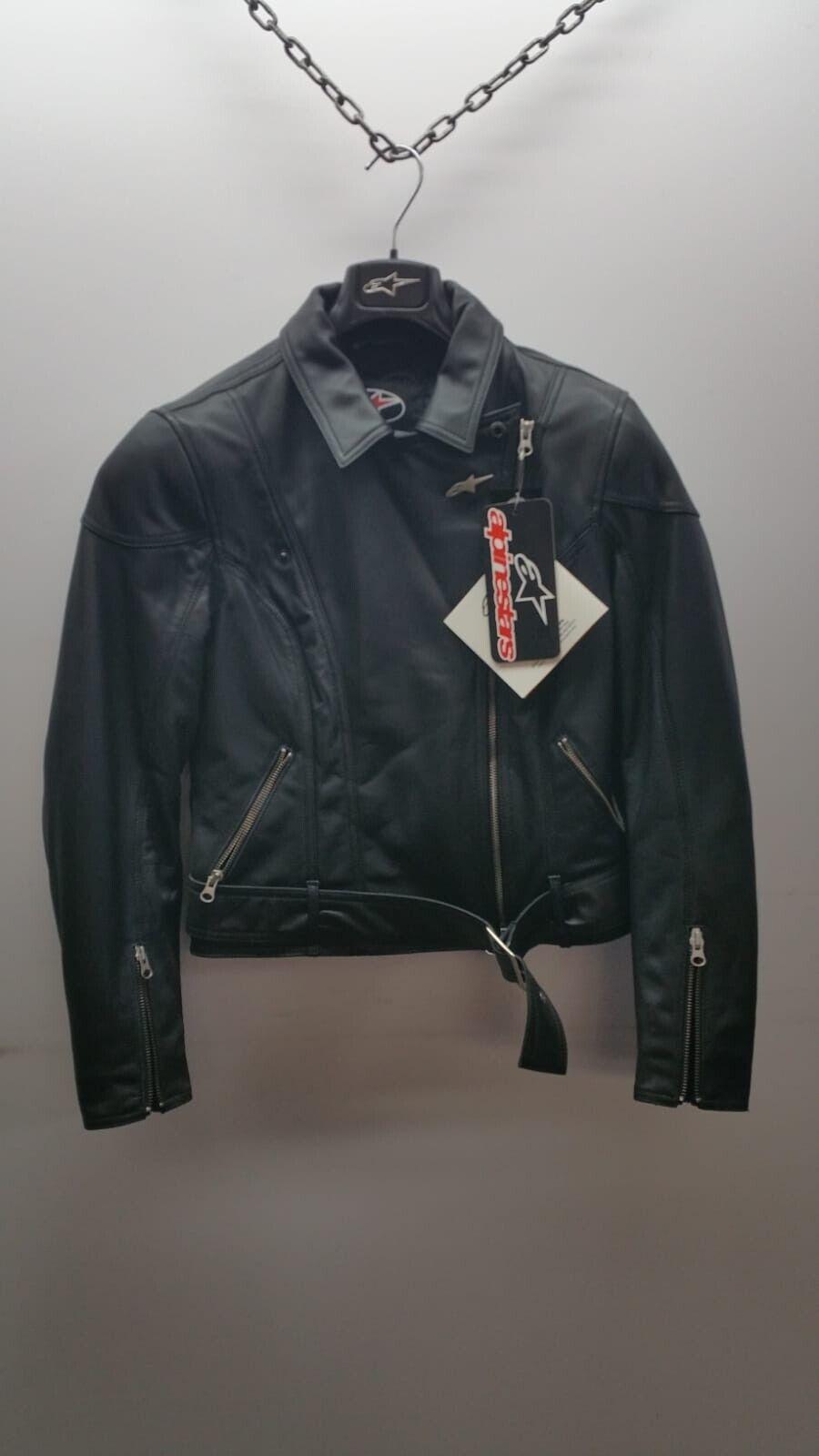 alpinestars giubbotto vintage pelle nera stella originale alpinestrars tg. m cod. 31122410 - foto 1