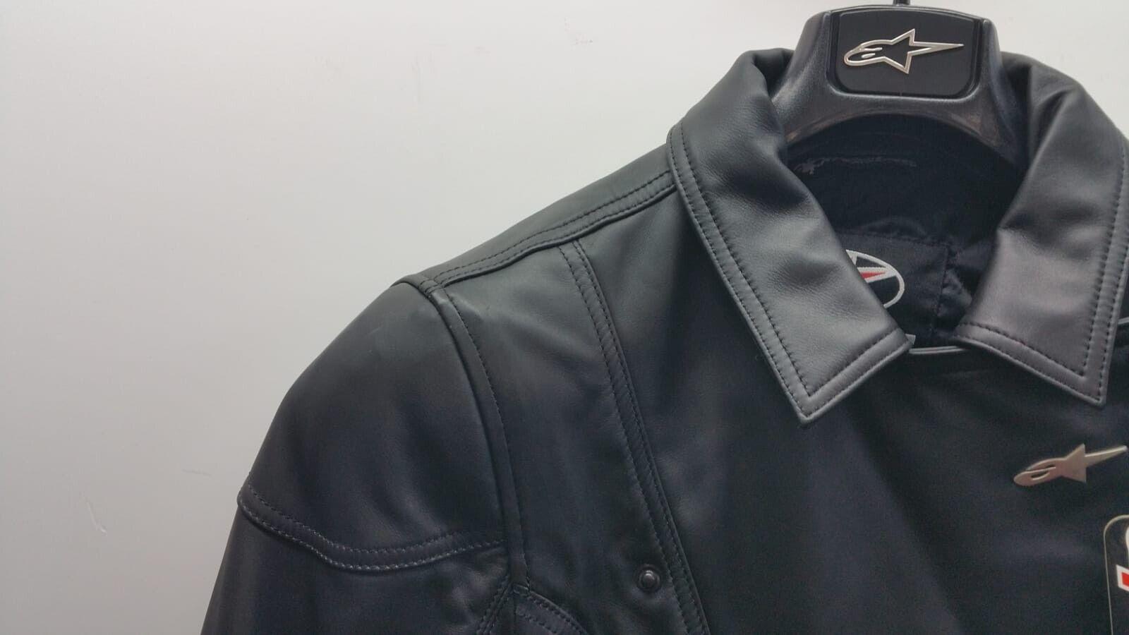 alpinestars giubbotto vintage pelle nera stella originale alpinestrars tg. m cod. 31122410 - foto 4