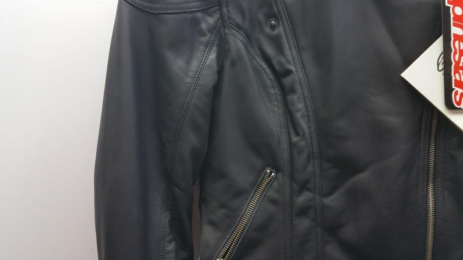 alpinestars giubbotto vintage pelle nera stella originale alpinestrars tg. m cod. 31122410 - foto 5