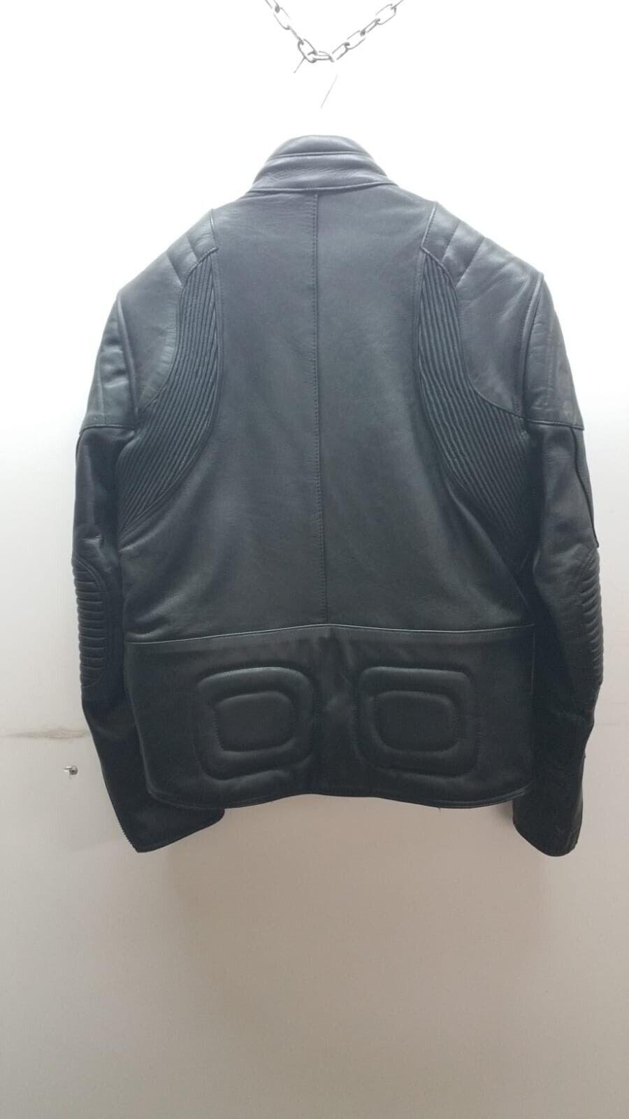 yamaha giubbotto da moto in pelle yamaha vintage lather jacket black cod. b073a180l09 - foto 2