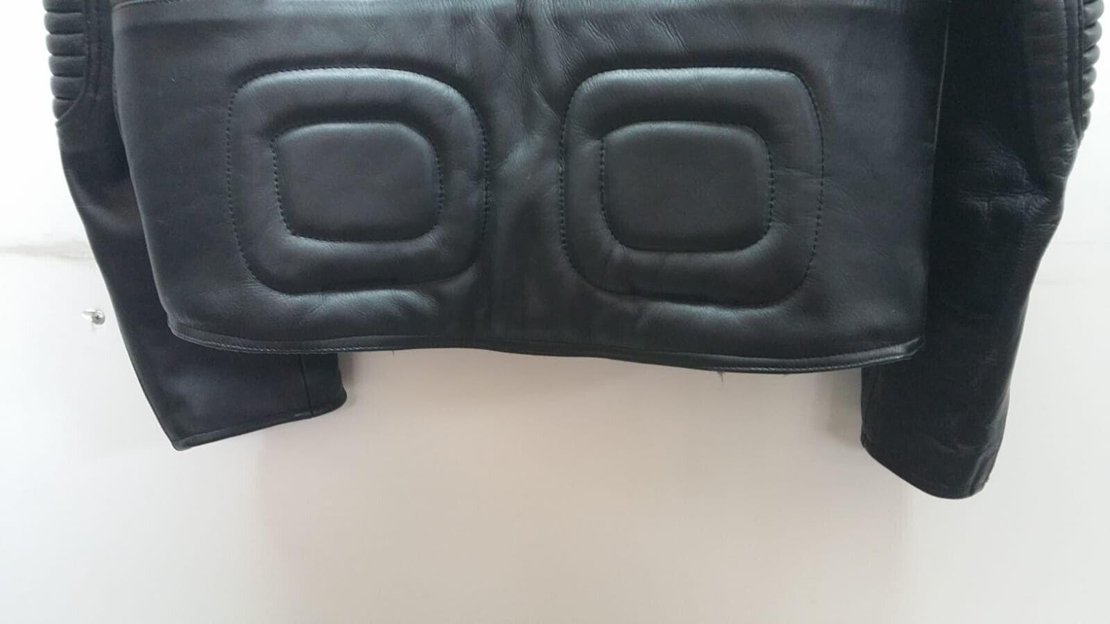 yamaha giubbotto da moto in pelle yamaha vintage lather jacket black cod. b073a180l09 - foto 5