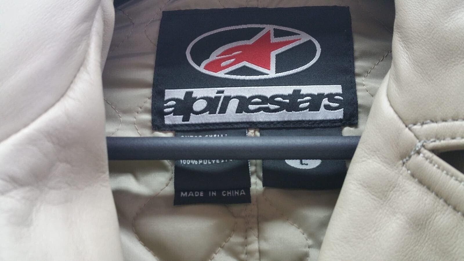 alpinestars giubbotto vintage alpinestars 4w holly leather crema tg. l  31122429ln - foto 4