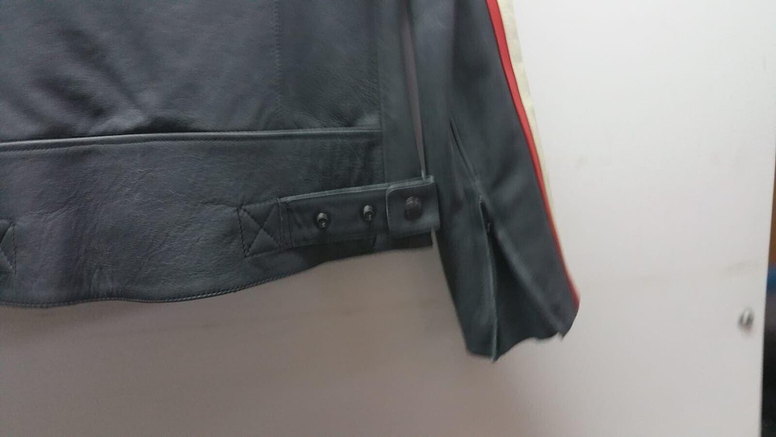  giubbotto vintage panigale donna pelle nero ghiaccio tg. 44  9814070042 - foto 6