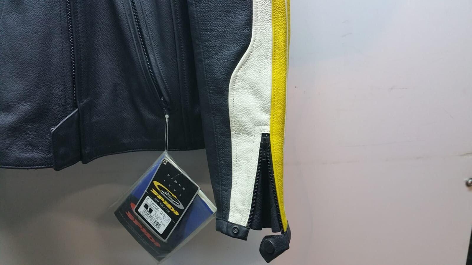 spidi giubbotto da moto vintage spidi factory old nero bianco giallo tg. s cod. p35 - foto 6