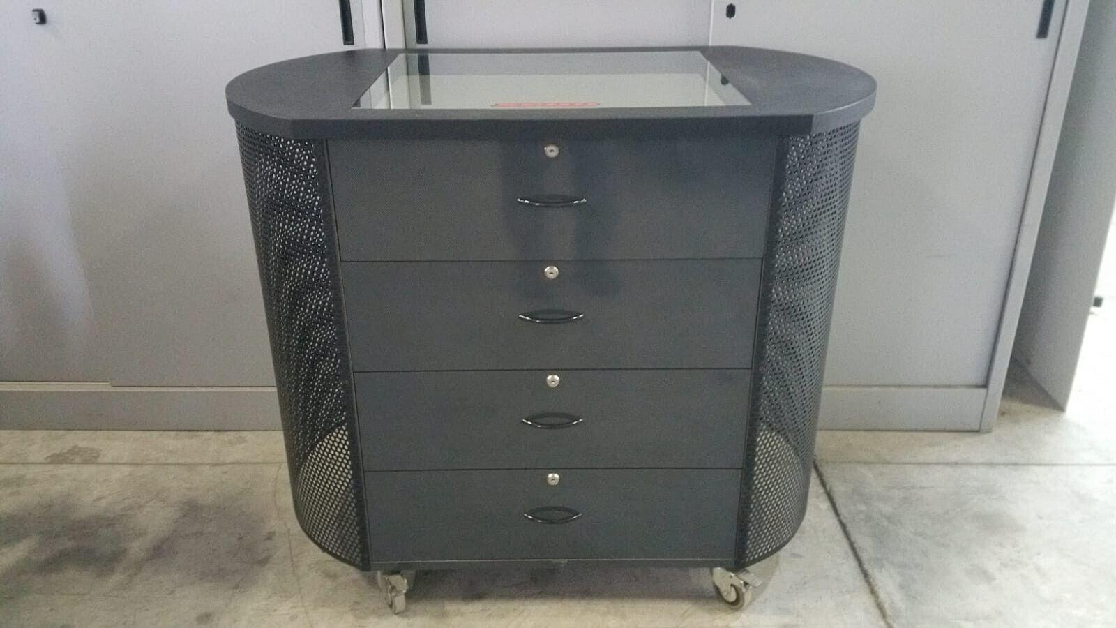 spidi arredamento bancone originale spidi da esposizione con rotelle negozio moto - foto 1