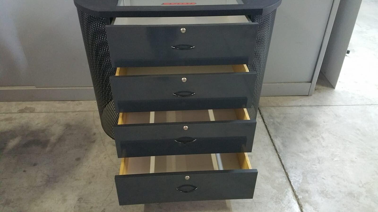 spidi arredamento bancone originale spidi da esposizione con rotelle negozio moto - foto 4