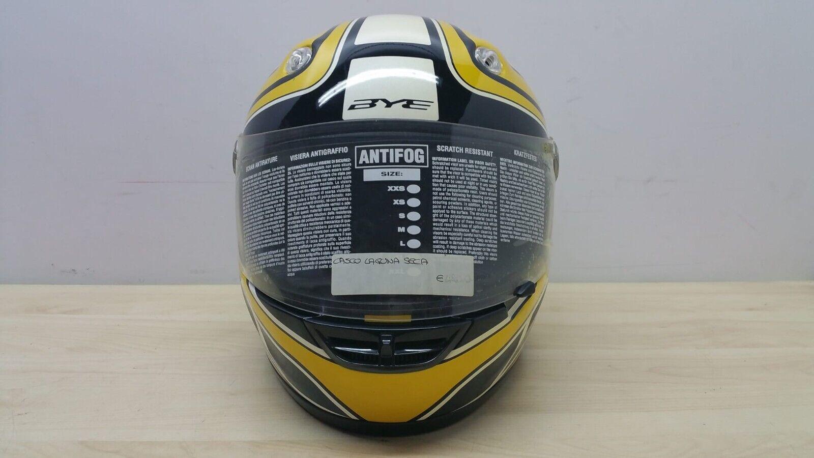 bye helmet casco integrale da moto laguna seca bye helmets giallo nero tg. xl *2 - foto 5
