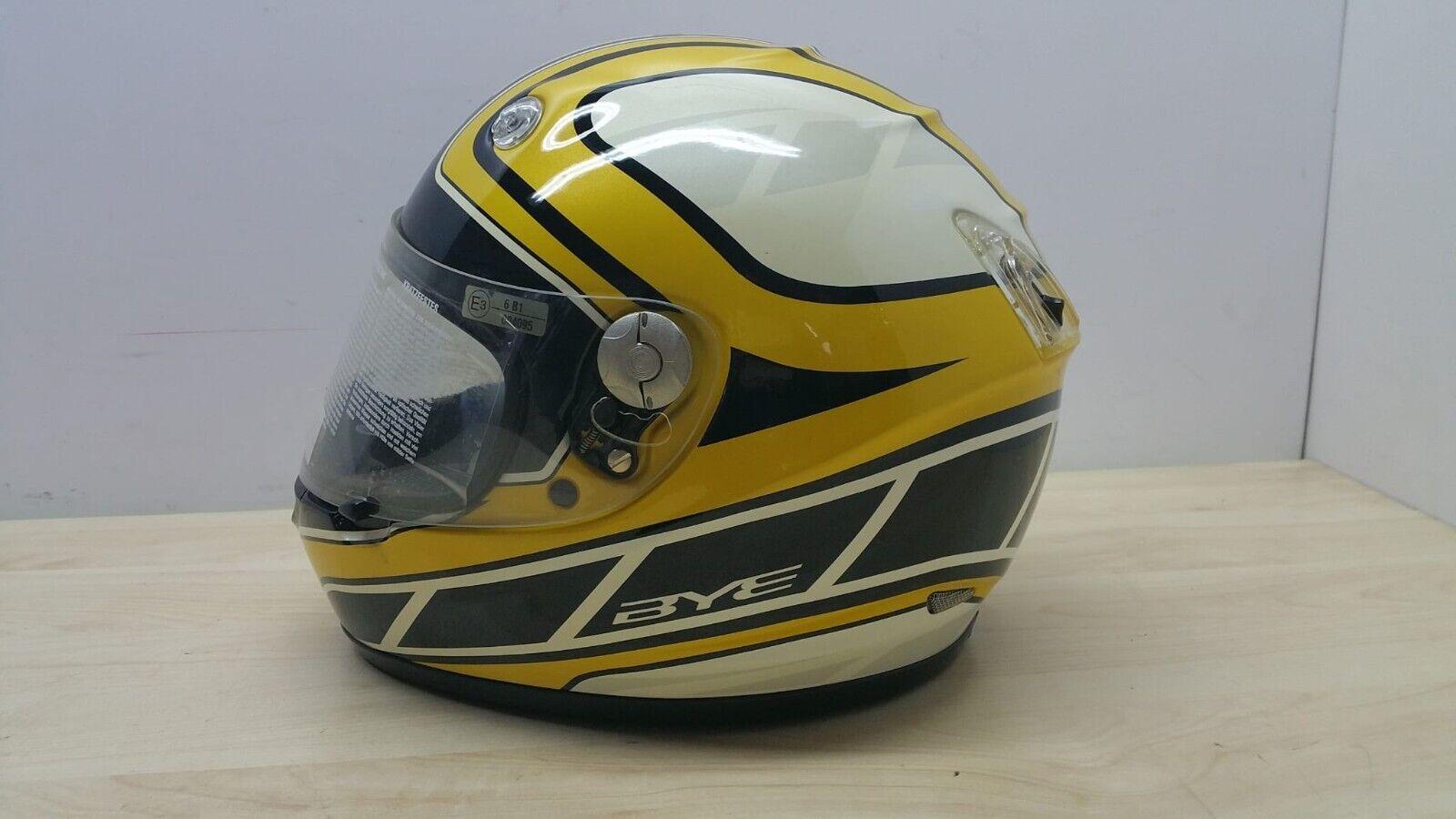 bye helmet casco integrale da moto laguna seca bye helmets giallo nero tg. xl *2 - foto 6