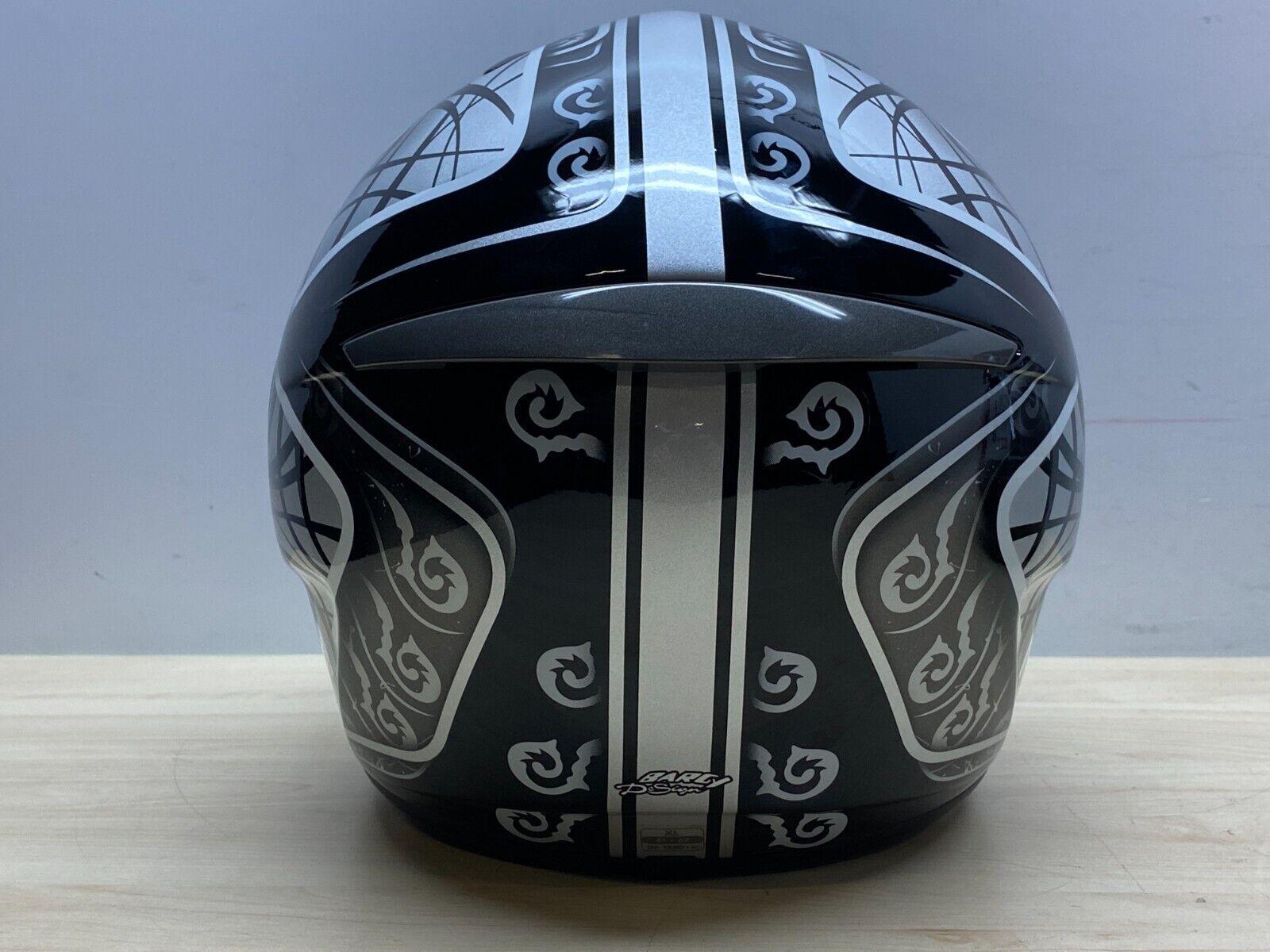  casco integrale aerografato da moto airoh bianco nero grigio tg. xl *16 - foto 6