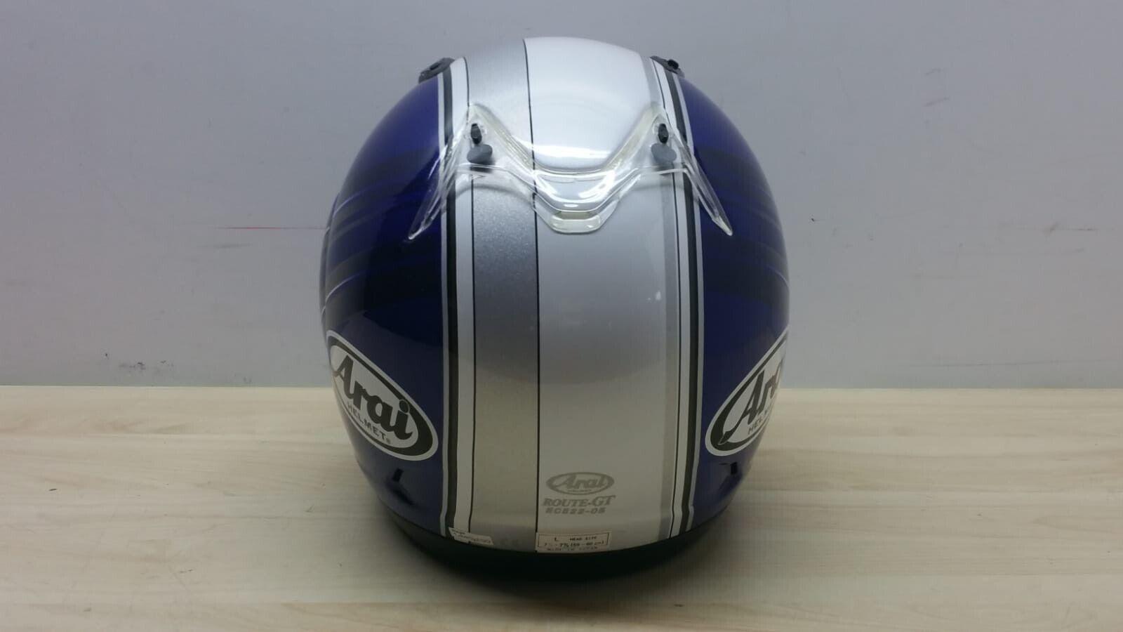  casco integrale da moto arai route-gt blu bianco lucido tg. l *23 - foto 2