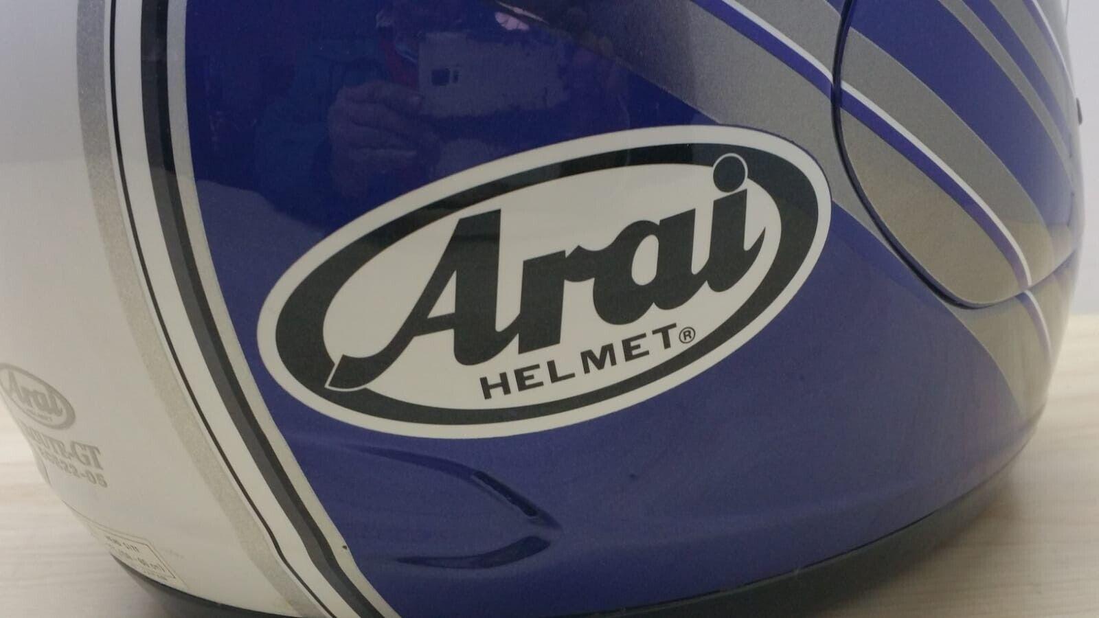  casco integrale da moto arai route-gt blu bianco lucido tg. l *23 - foto 6